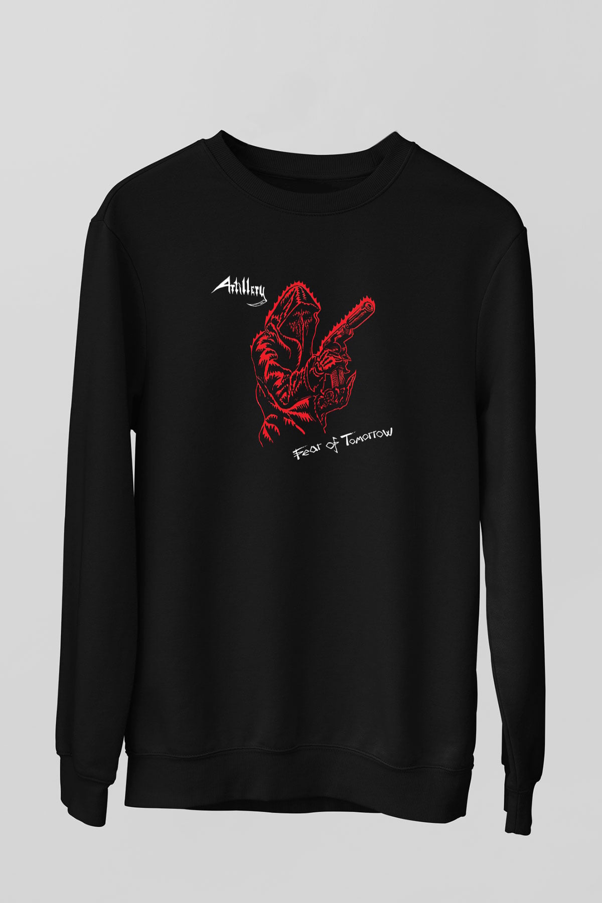 Artillery Baskılı Unisex Siyah Sweatshirt