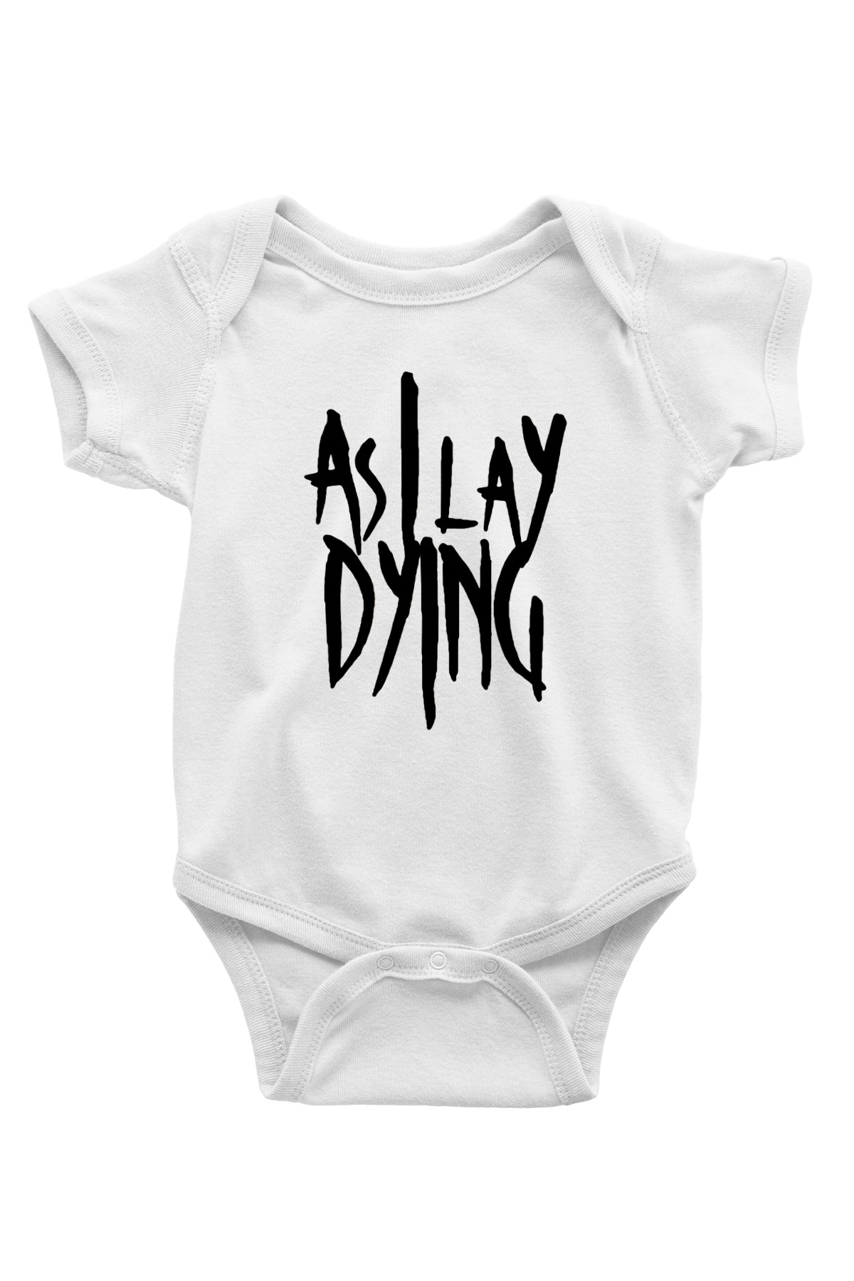 As I Lay Dying Baskılı Beyaz Unisex Bebek Body - Zıbın