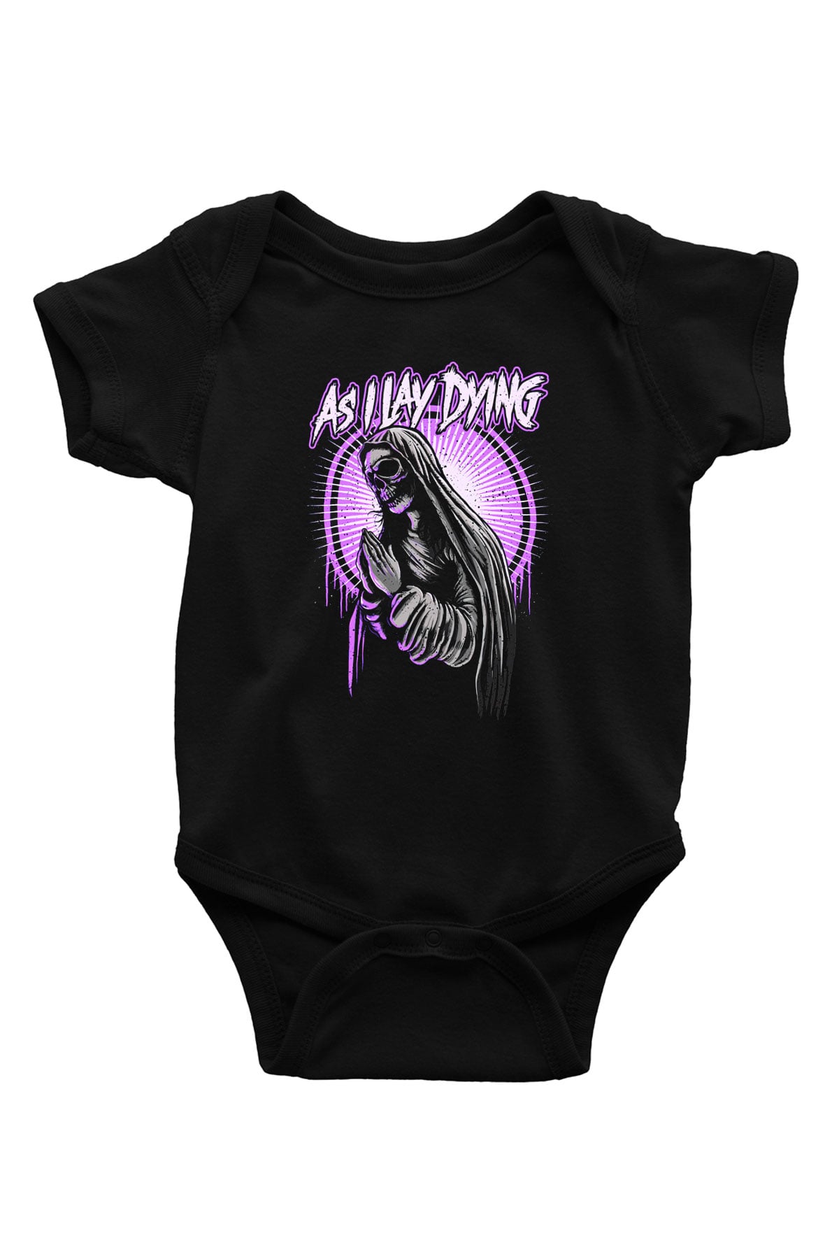 As I Lay Dying Baskılı Siyah Bebek Body - Zıbın