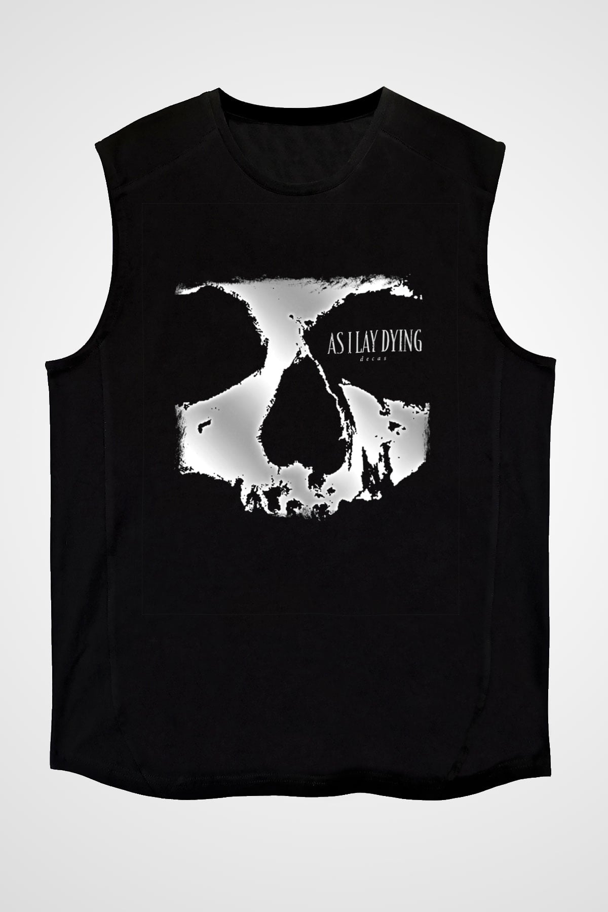 As I Lay Dying Baskılı Unisex Siyah Kolsuz Tişört