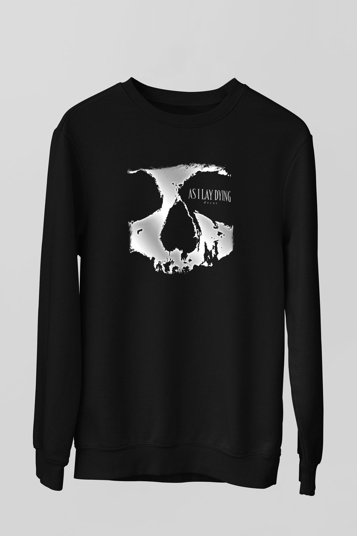 As I Lay Dying Baskılı Unisex Siyah Sweatshirt