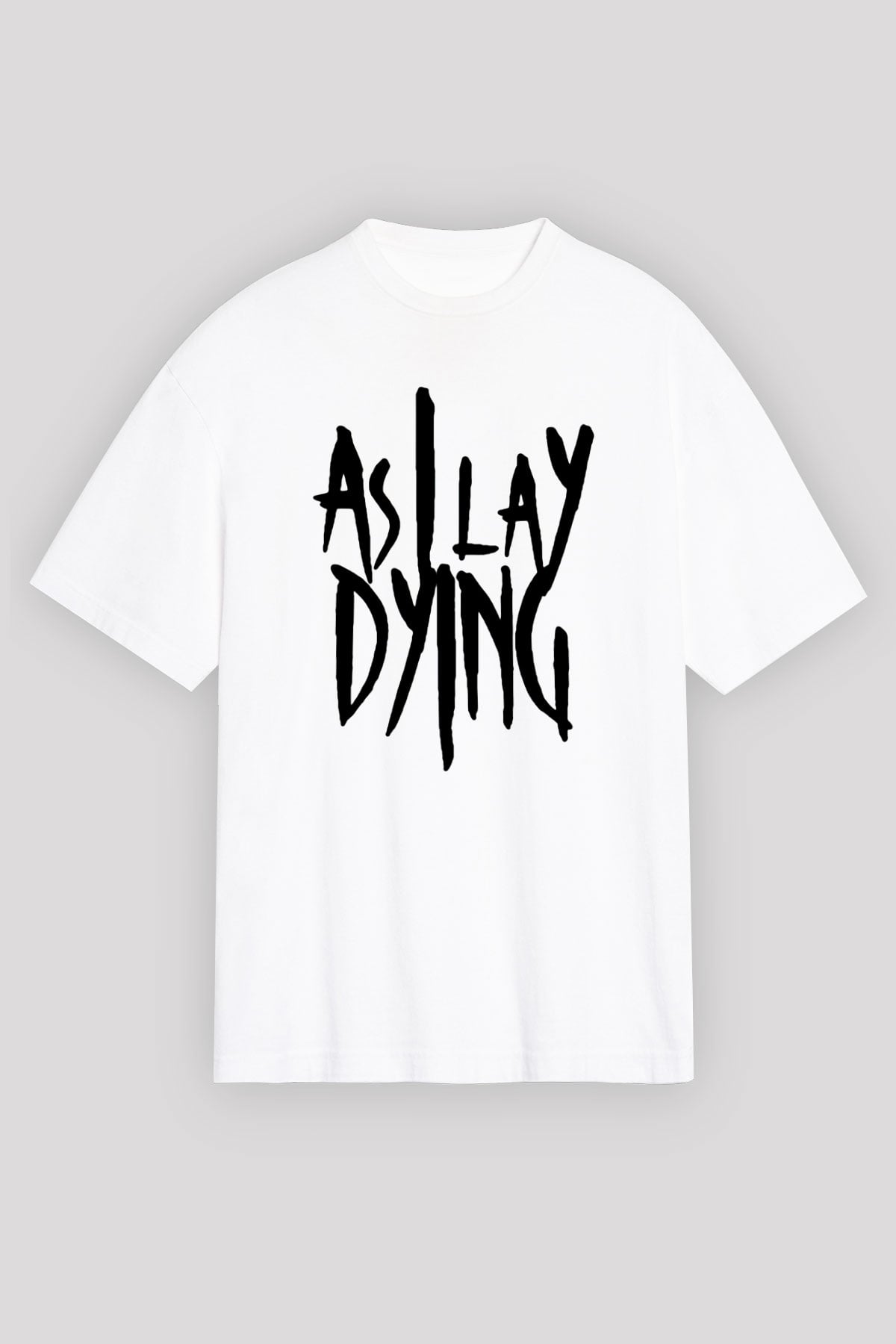 As I Lay Dying Beyaz Unisex Oversize Tişört T-Shirt