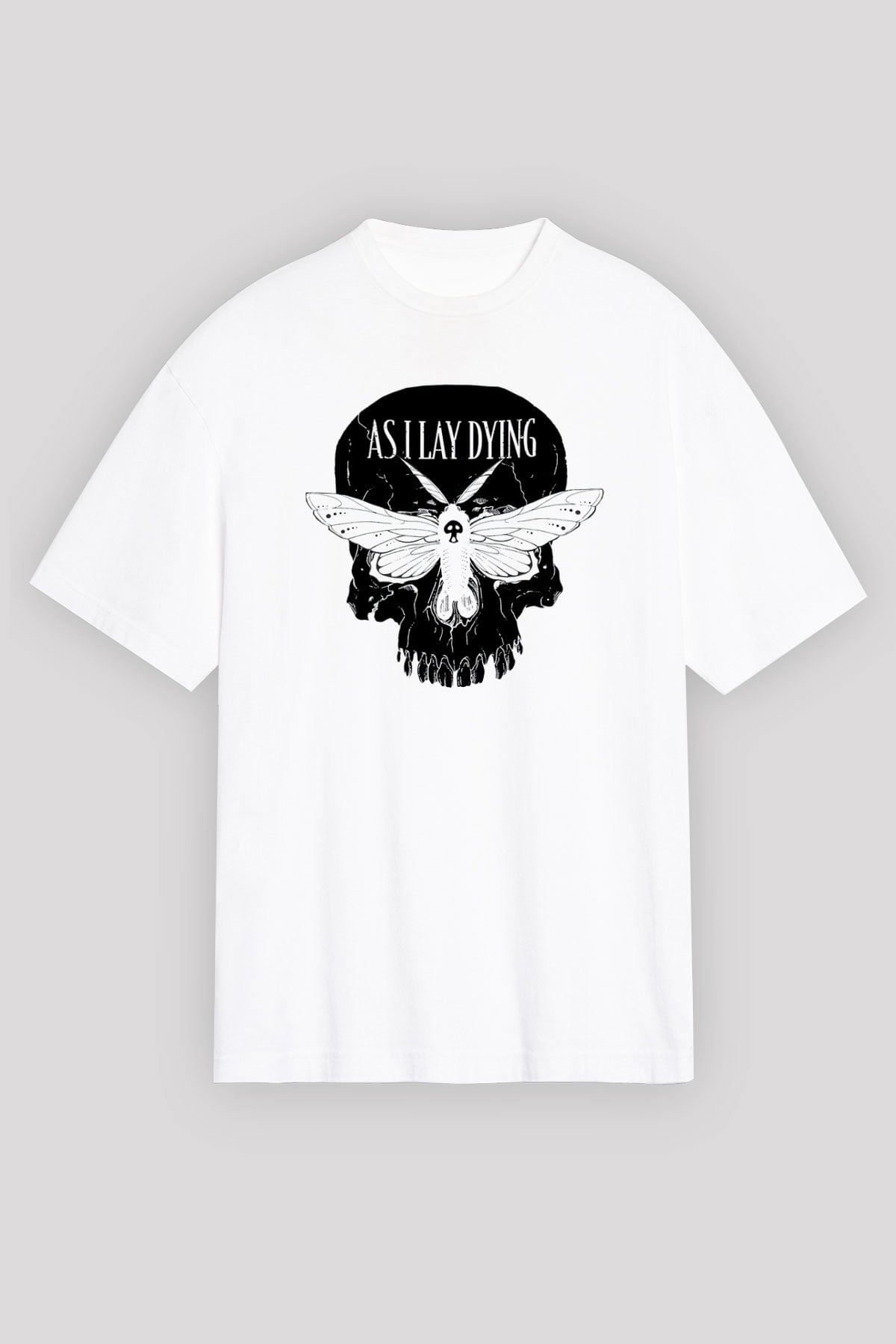 As I Lay Dying Beyaz Unisex Oversize Tişört T-Shirt