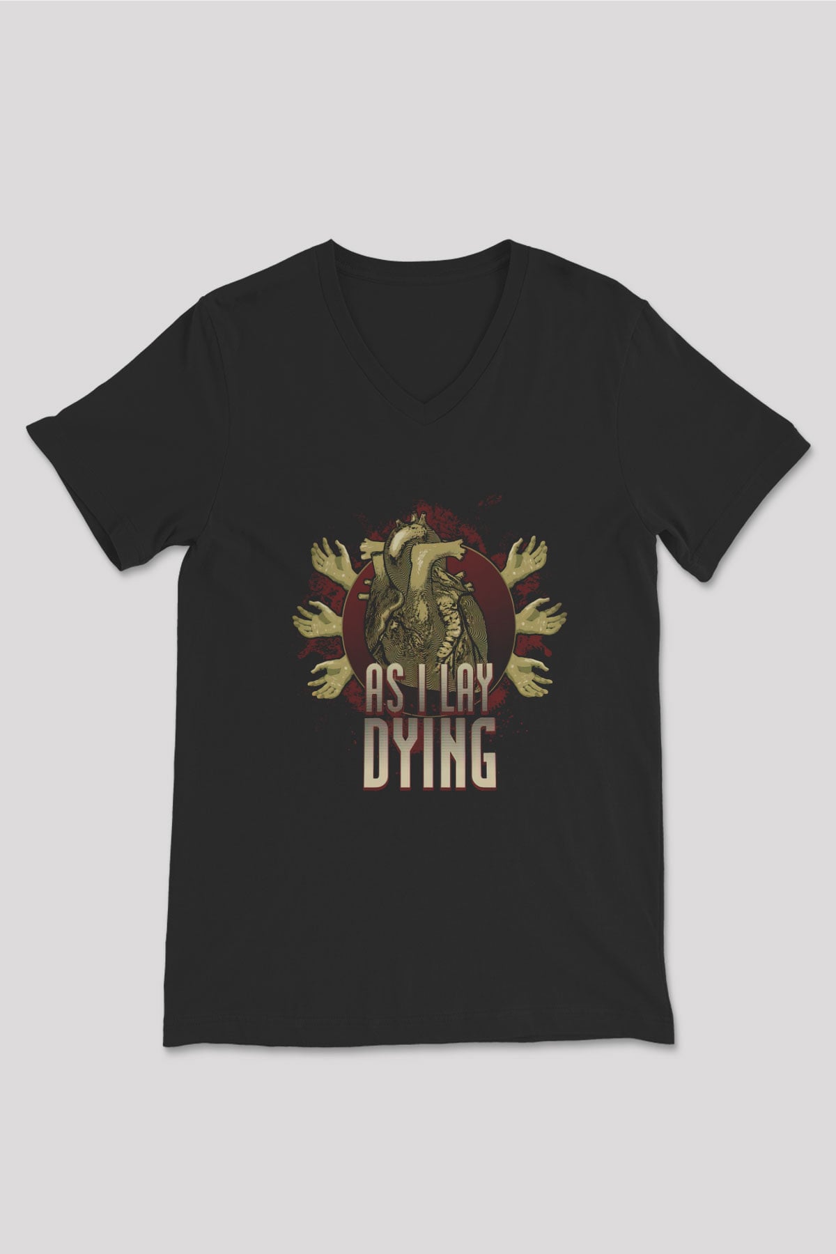 As I Lay Dying Siyah Unisex V Yaka Tişört