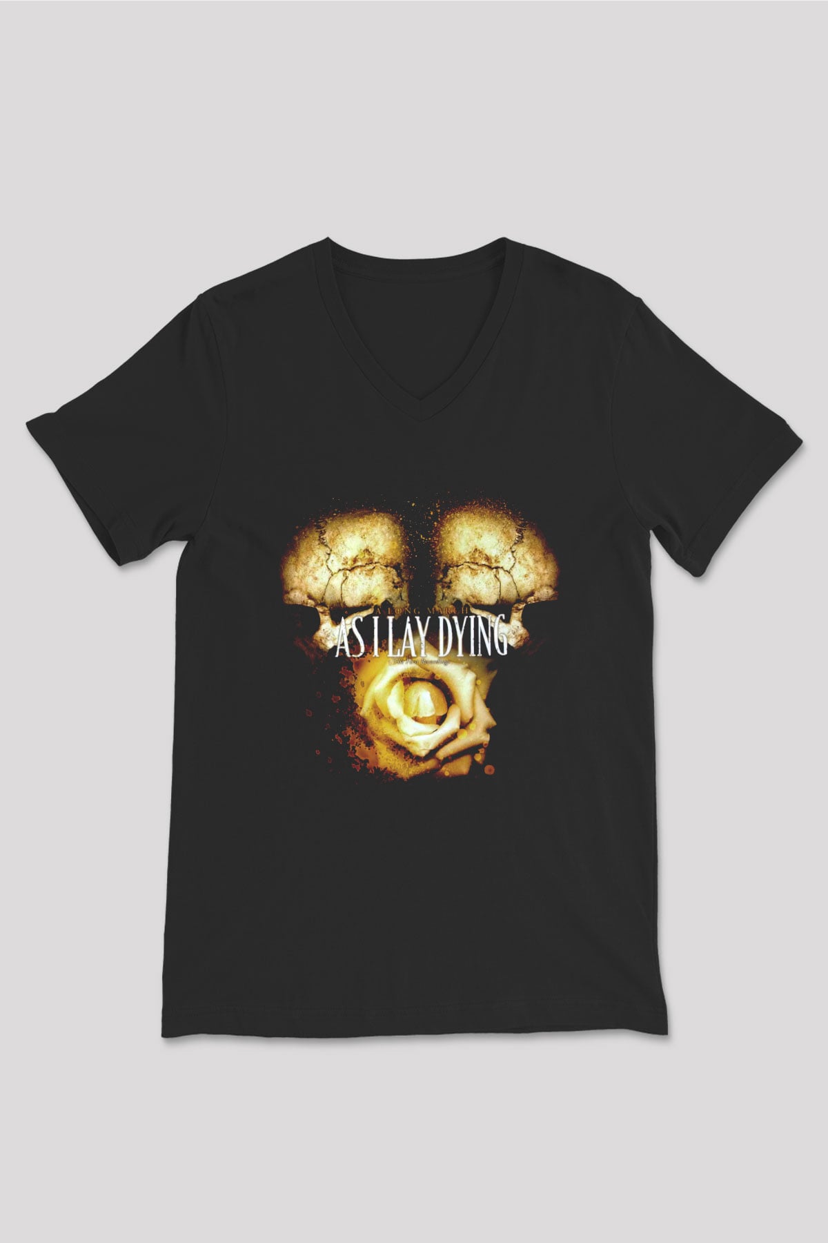 As I Lay Dying Siyah Unisex V Yaka Tişört