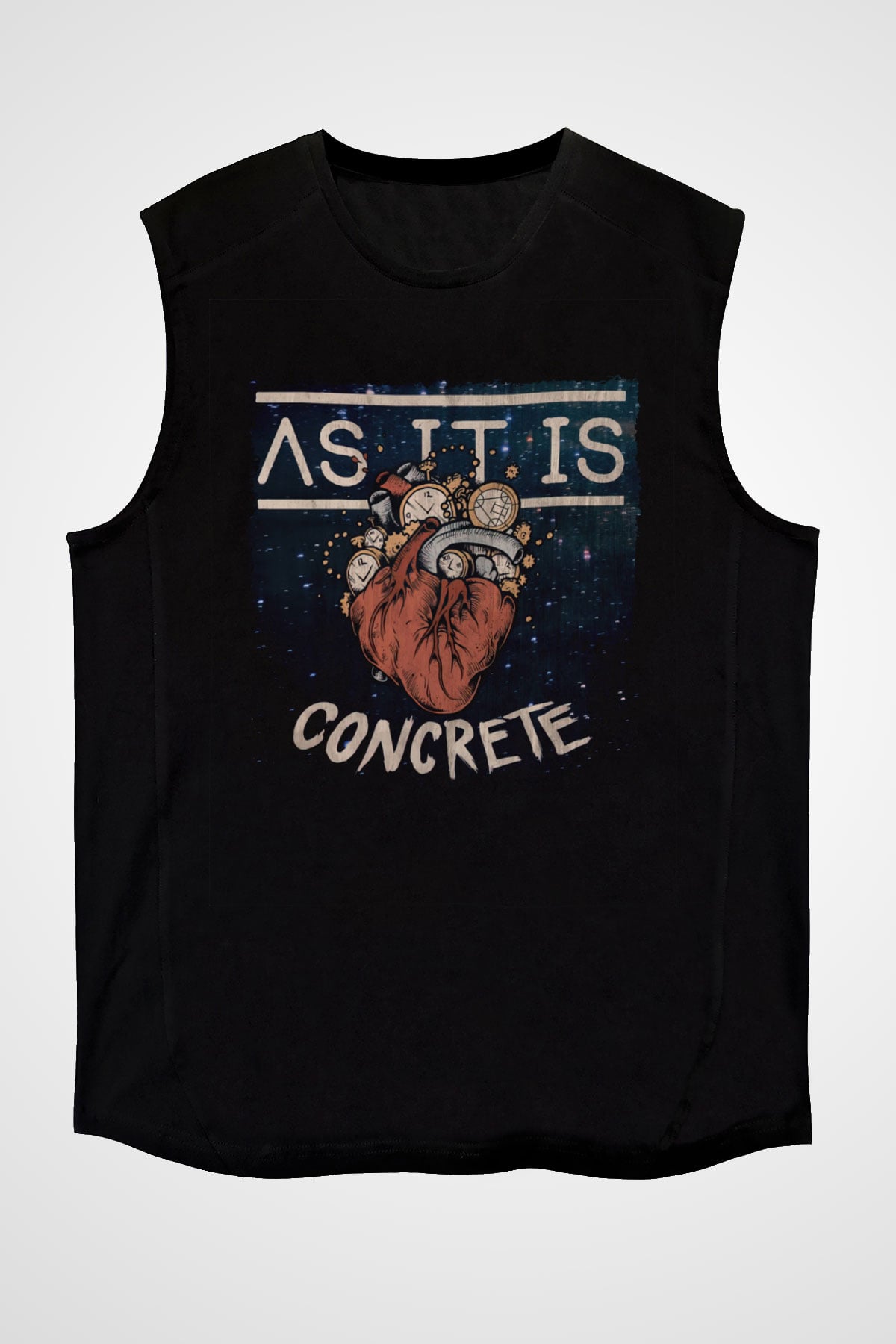 As It Is Siyah Unisex Kolsuz Tişört