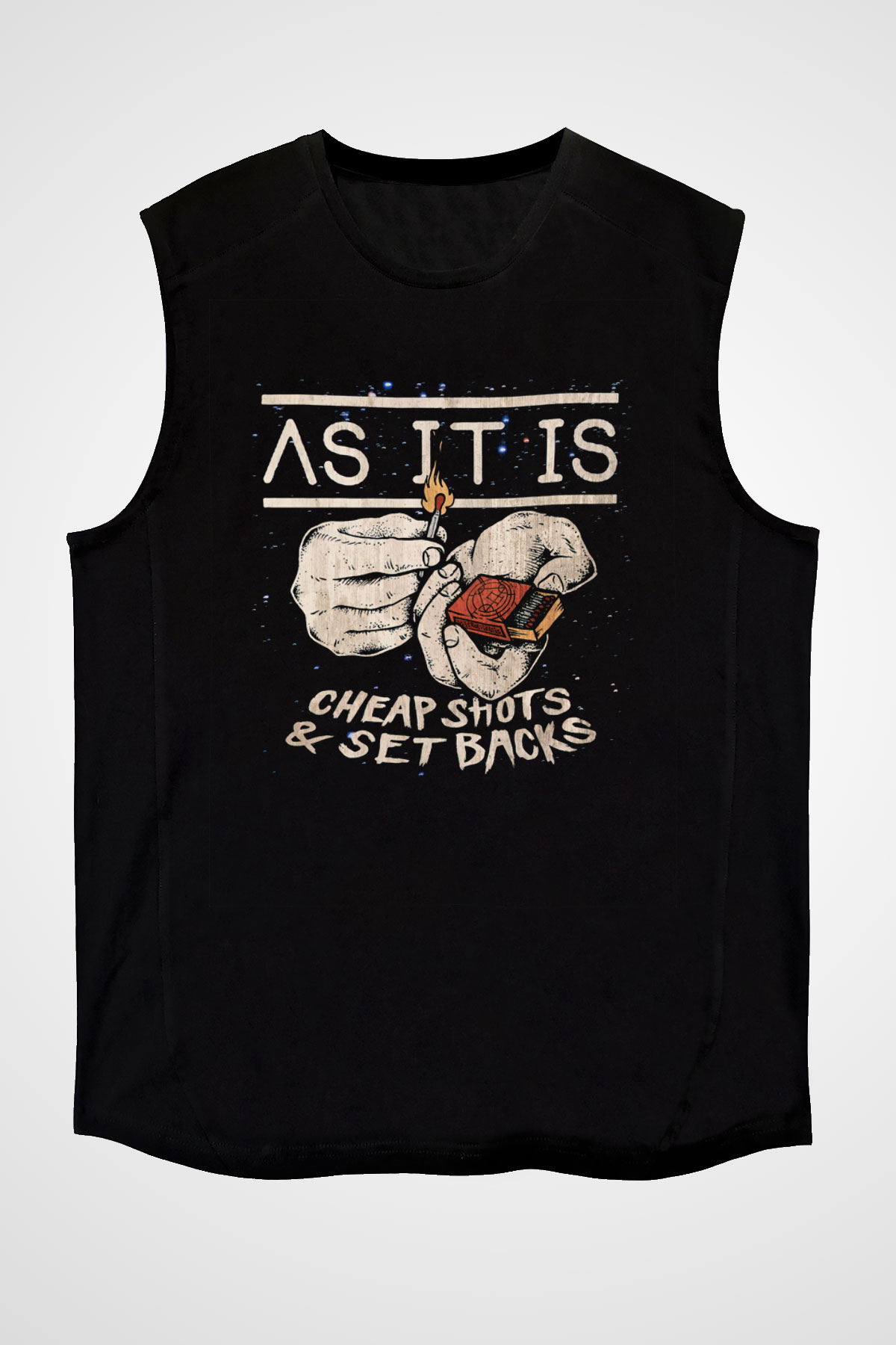 As It Is Siyah Unisex Kolsuz Tişört