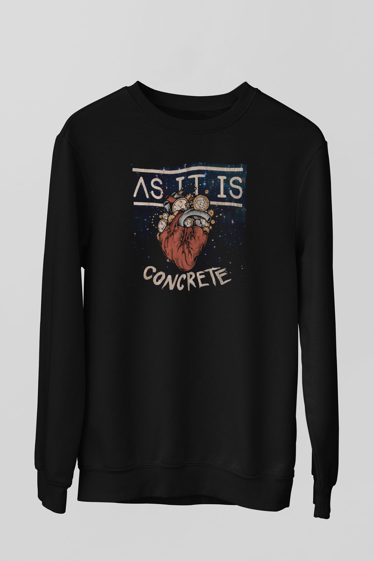 As It Is Siyah Unisex Sweatshirt