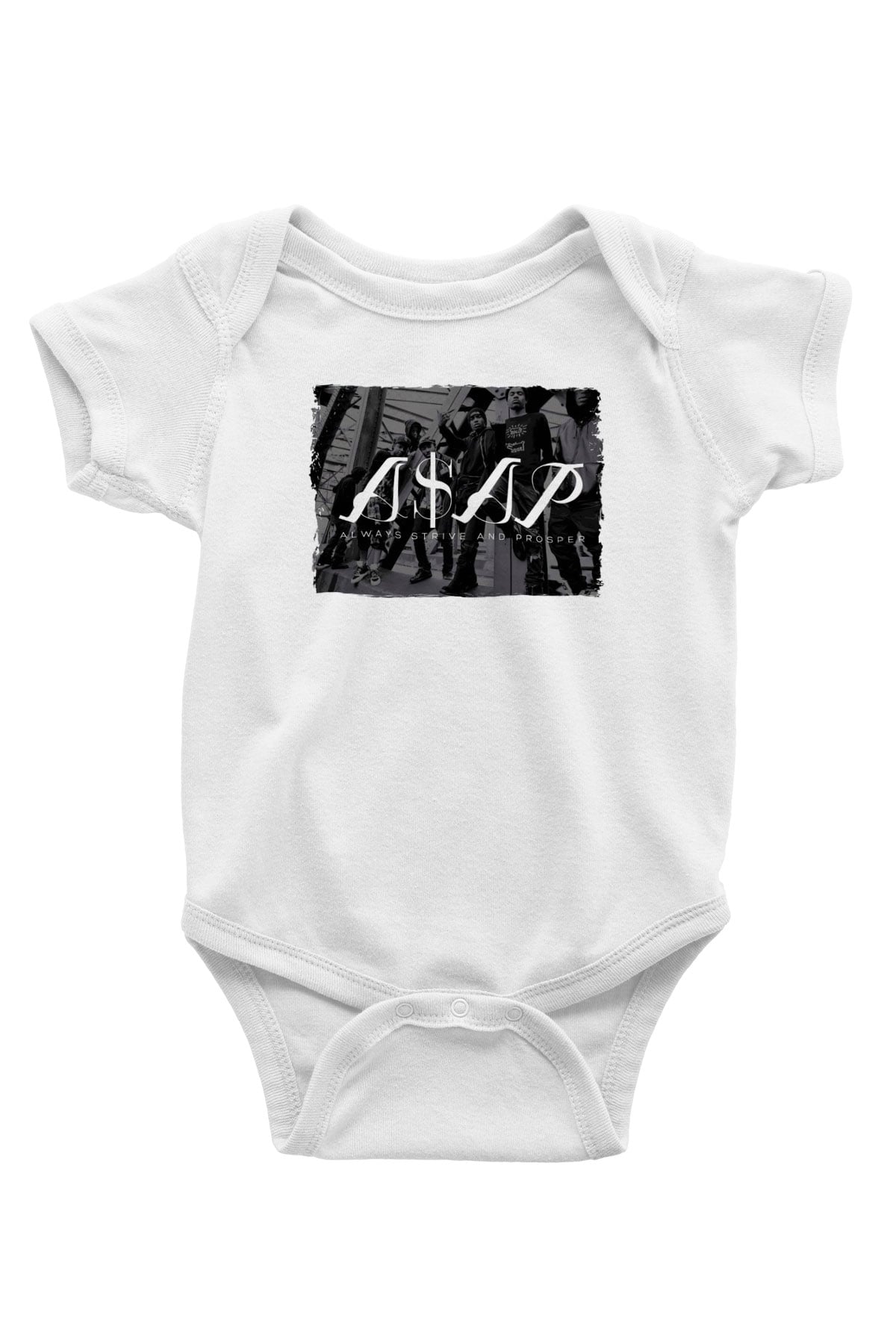 ASAP Mob Beyaz Bebek Body - Zıbın