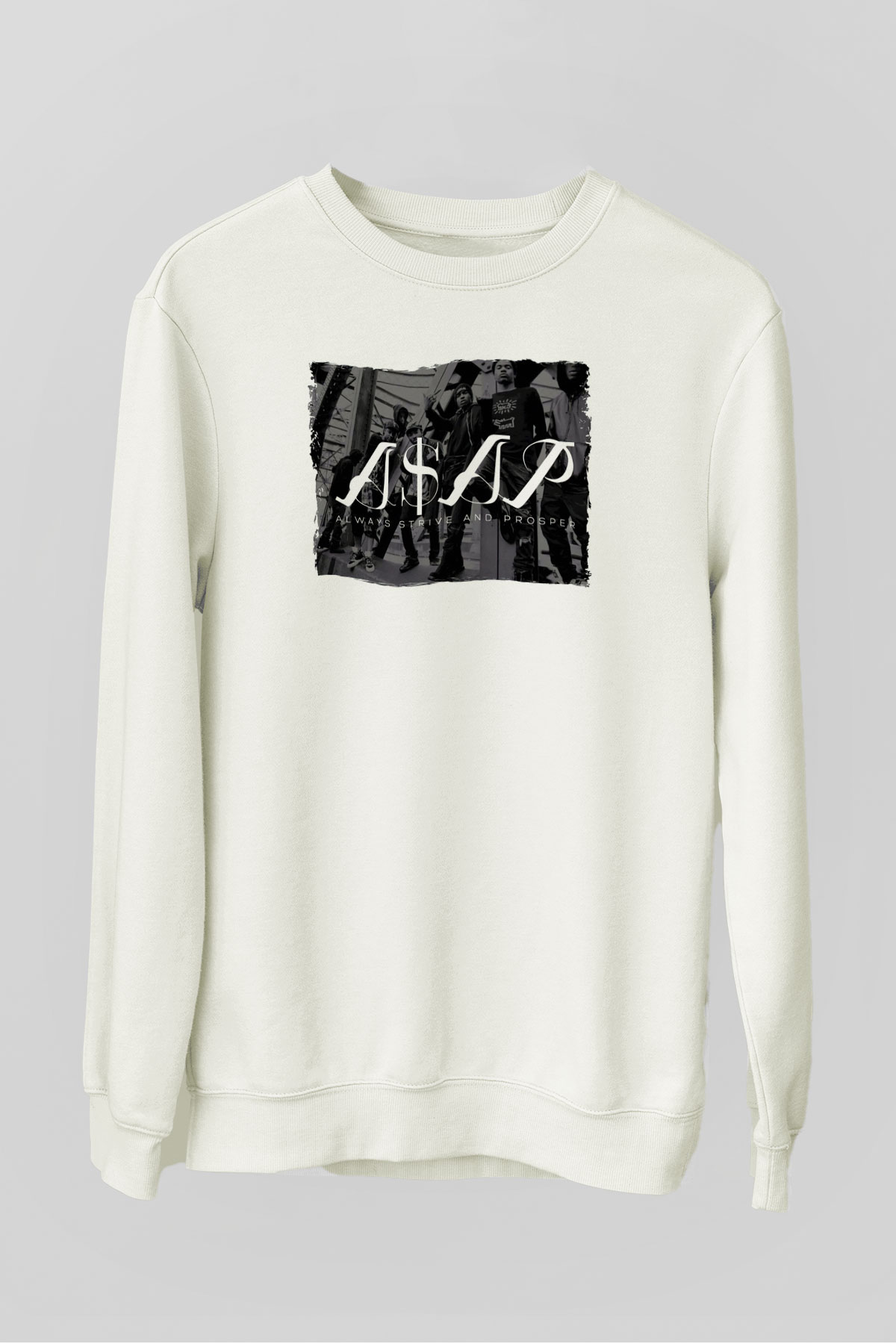 ASAP Mob Beyaz Unisex Sweatshirt