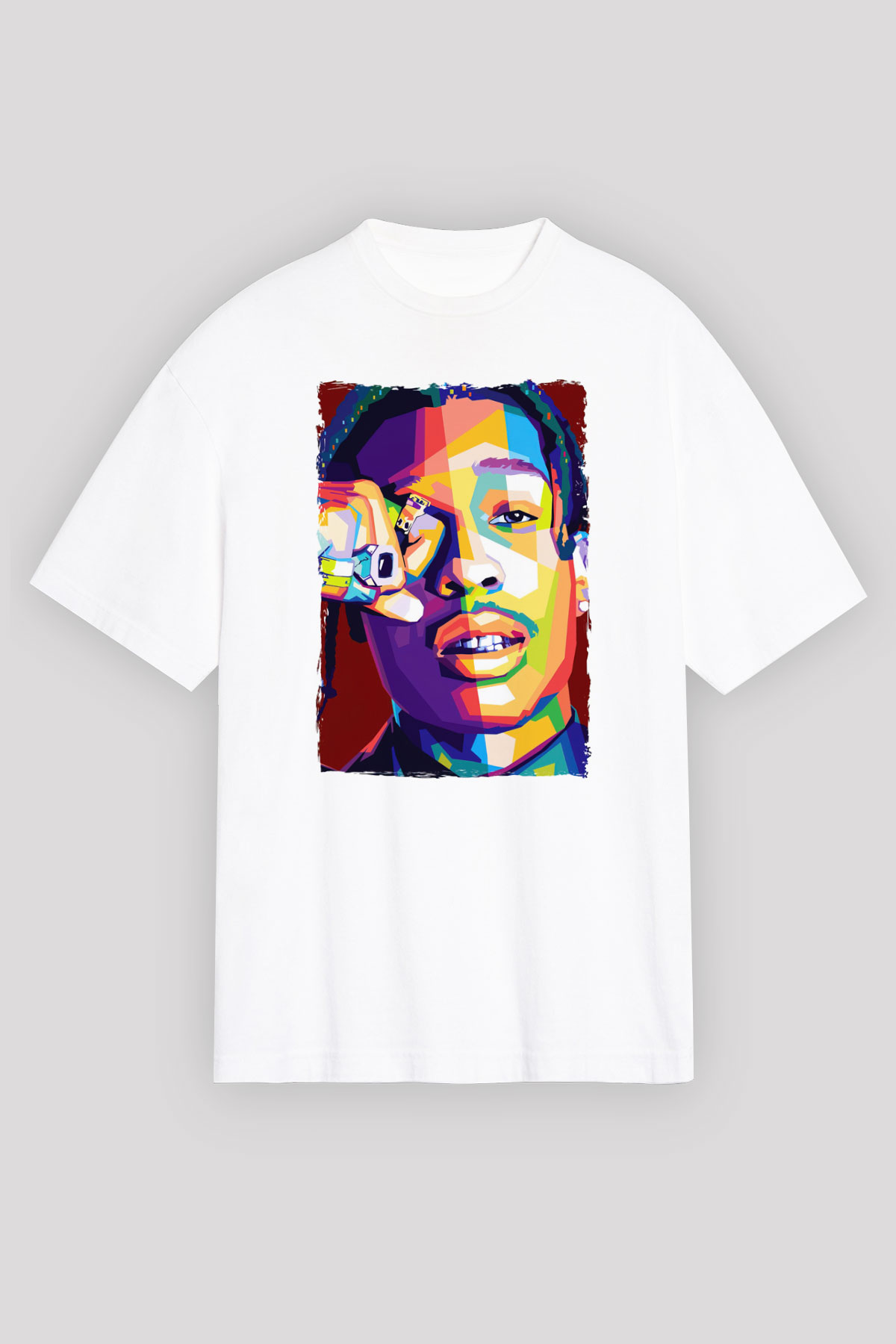 ASAP Mob Beyaz Unisex Tişört T-Shirt - TişörtFabrikası