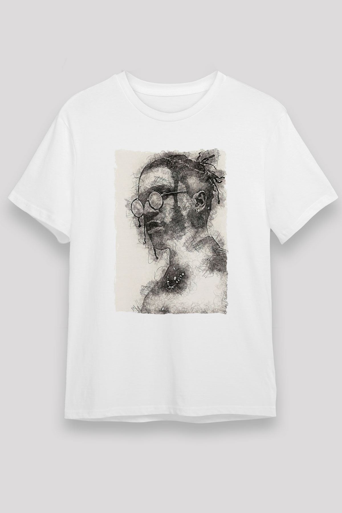 ASAP Mob Beyaz Unisex Tişört T-Shirt - TişörtFabrikası