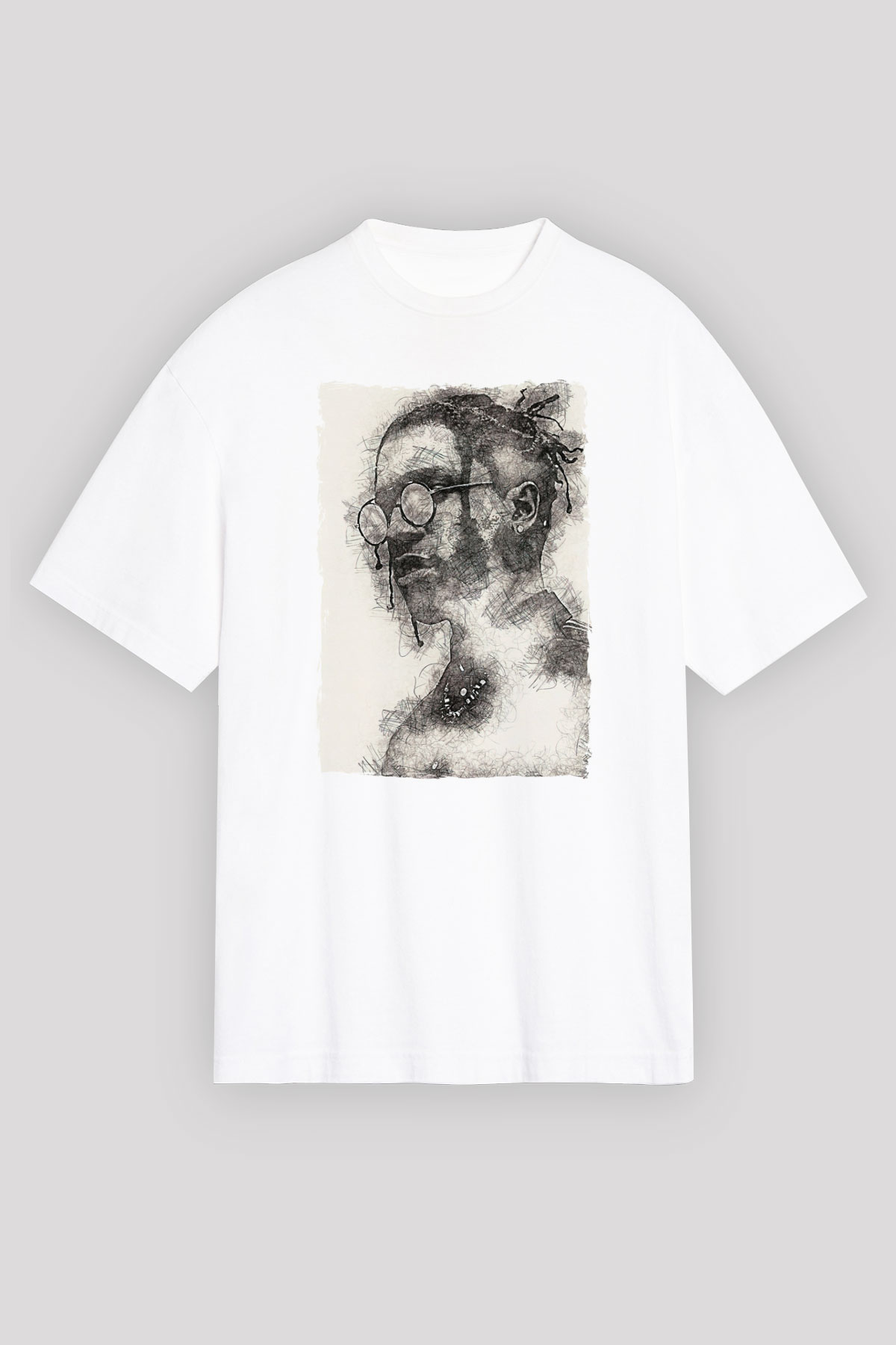ASAP Mob Beyaz Unisex Tişört T-Shirt - TişörtFabrikası