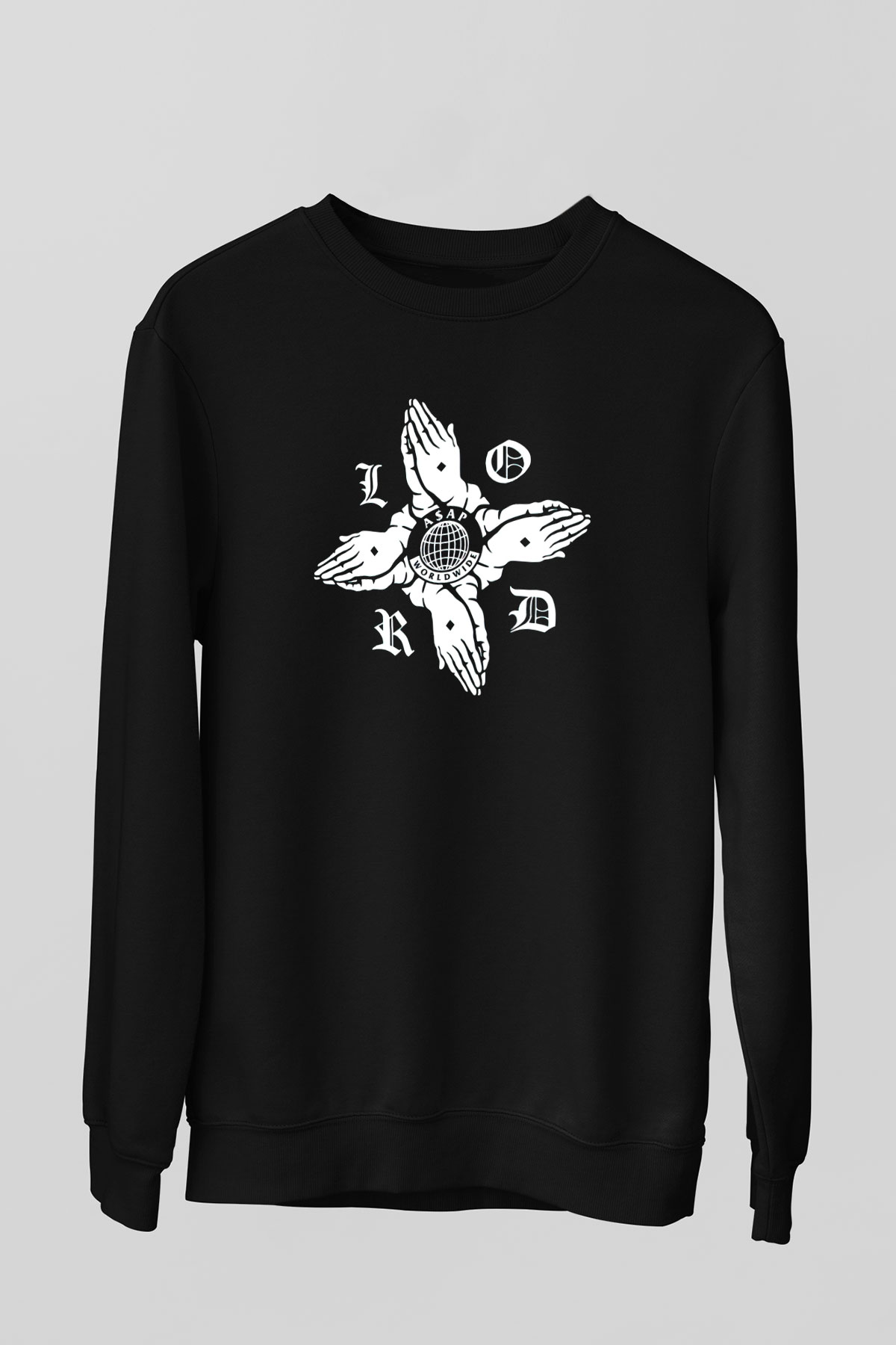 ASAP Mob Siyah Unisex Sweatshirt