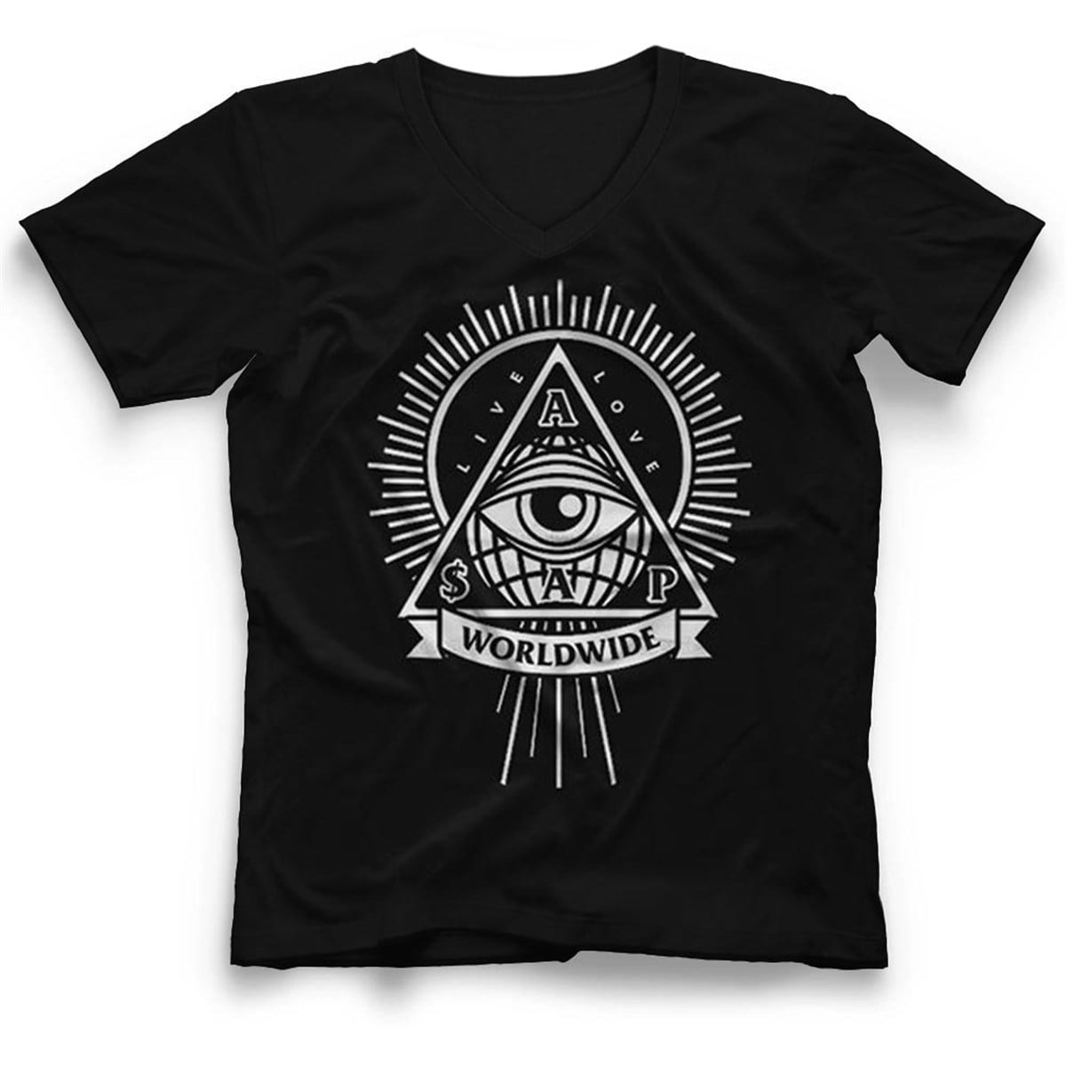 ASAP Mob V Yaka Tişört, V Yaka T-Shirt DCRAP26