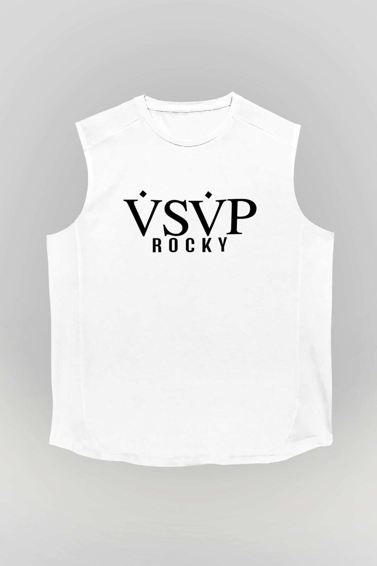 ASAP Rocky Beyaz Unisex Kolsuz Tişört