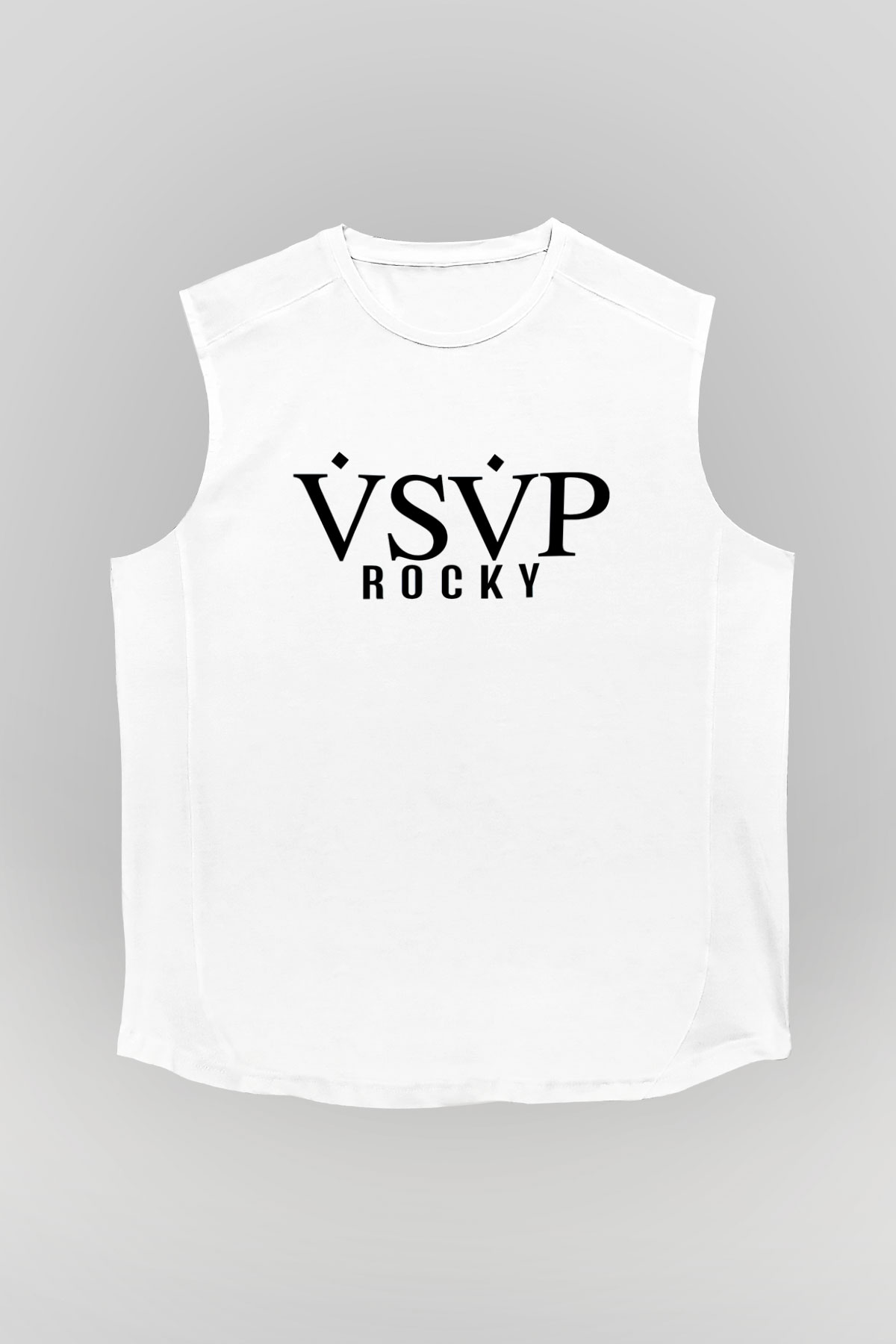 ASAP Rocky Beyaz Unisex Kolsuz Tişört