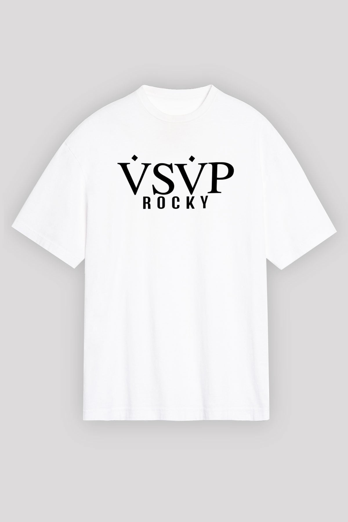 ASAP Rocky Beyaz Unisex Oversize Tişört T-Shirt