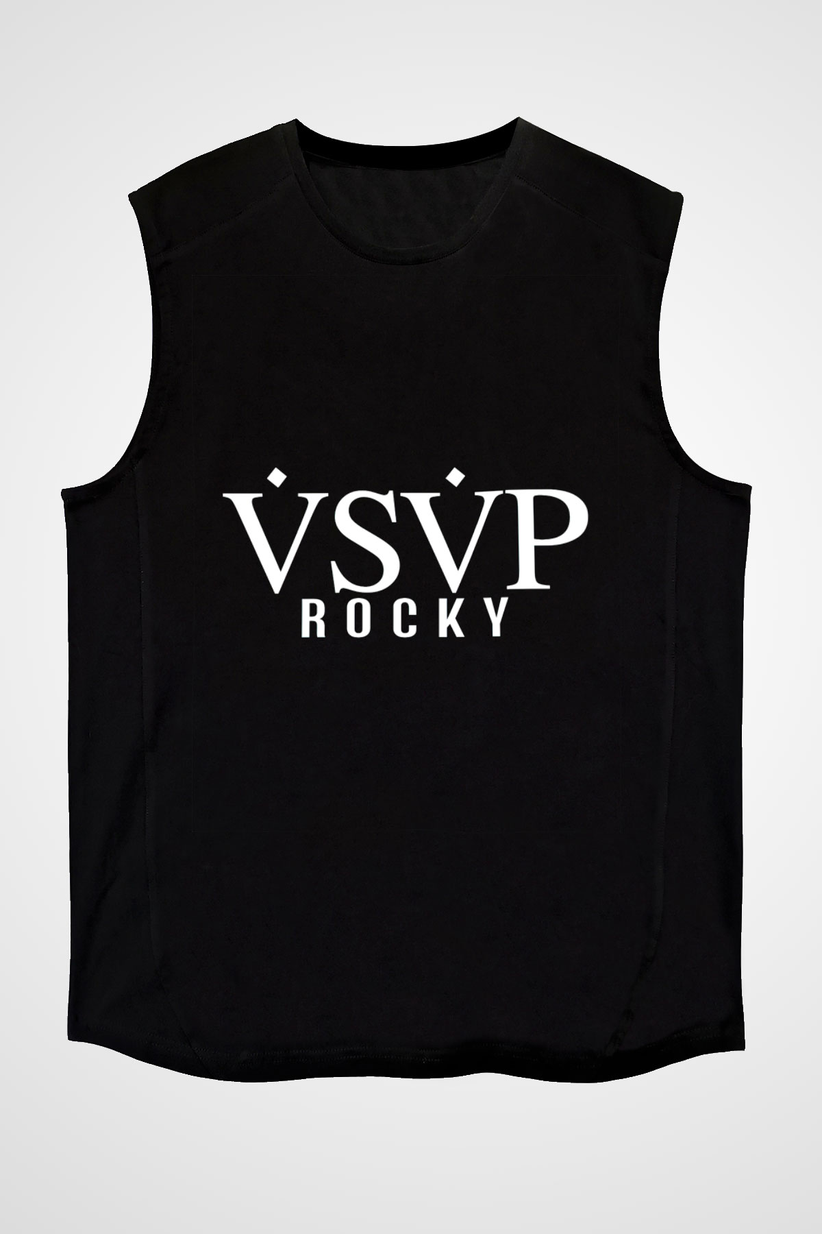 ASAP Rocky Siyah Unisex Kolsuz Tişört