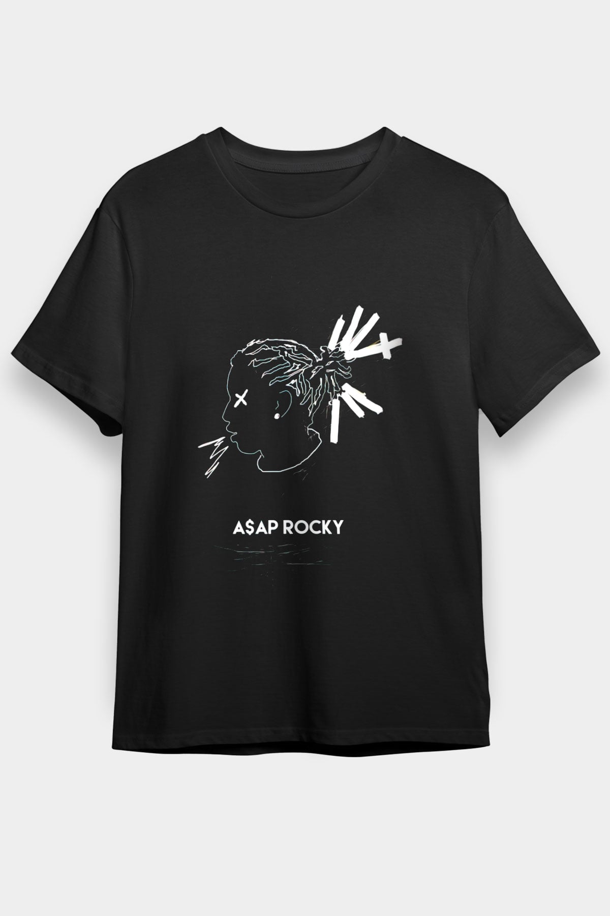 ASAP Rocky Siyah Unisex Tişört T-Shirt - TişörtFabrikası