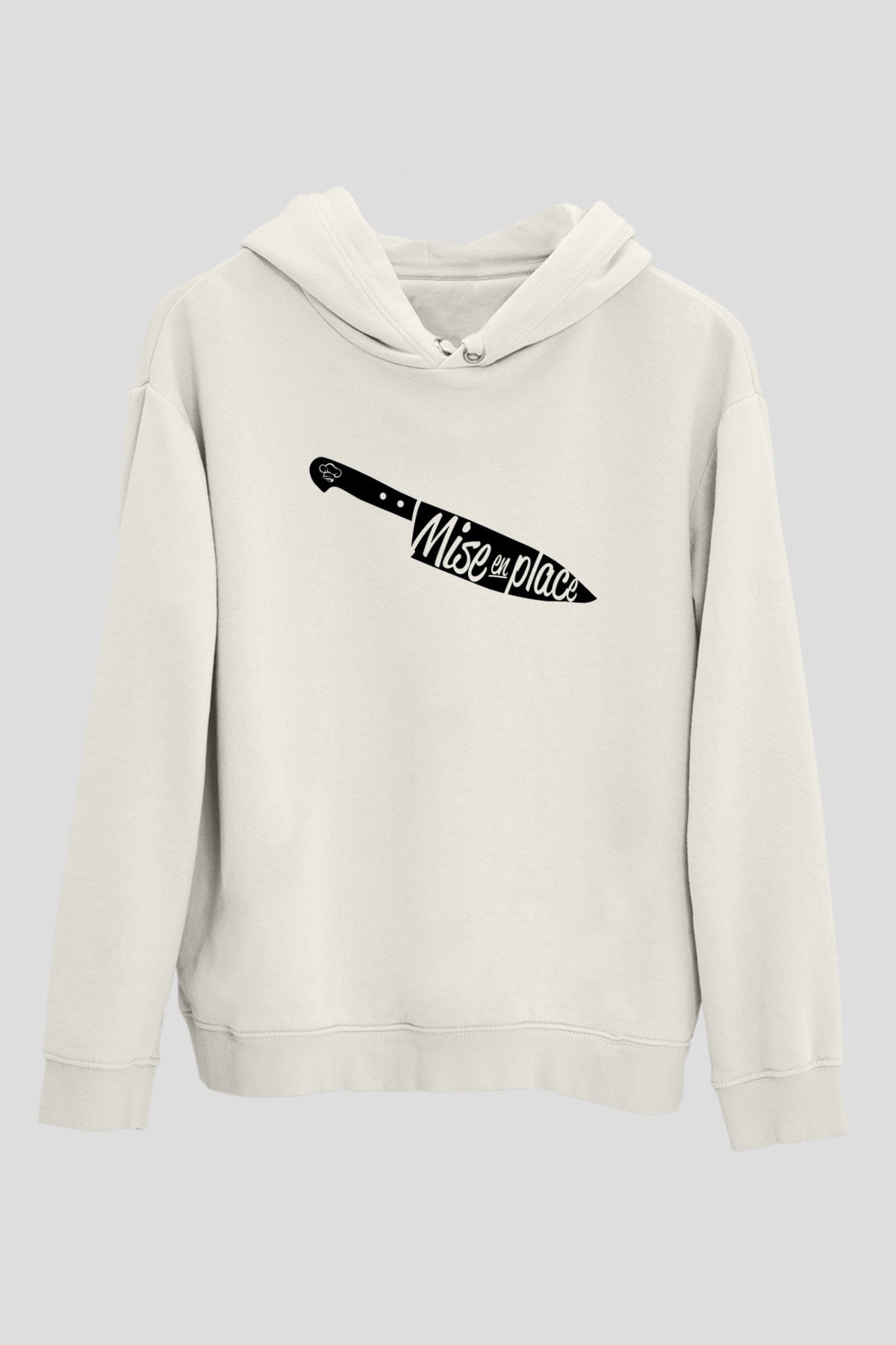 Aşçı Beyaz Unisex Kapüşonlu Sweatshirt