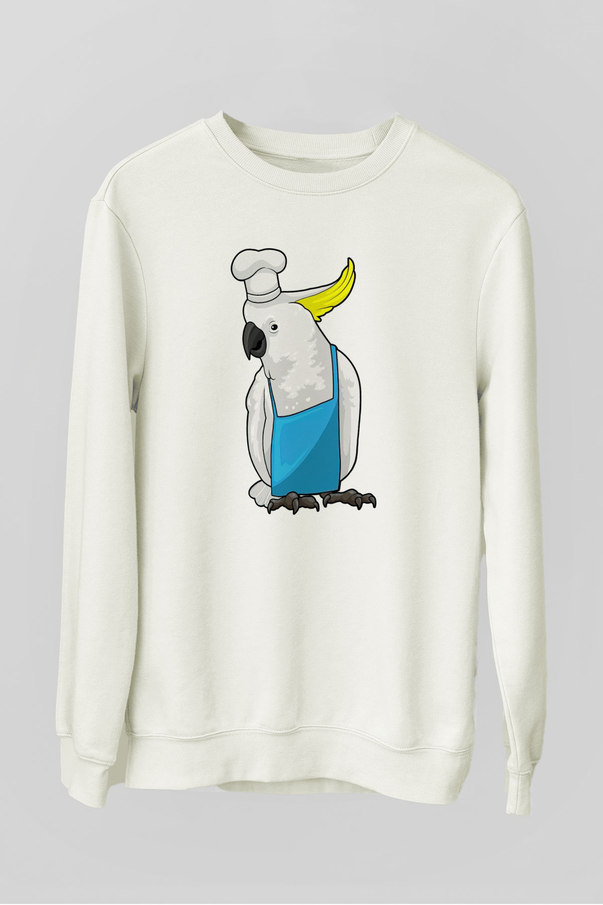 Aşçı Beyaz Unisex Sweatshirt