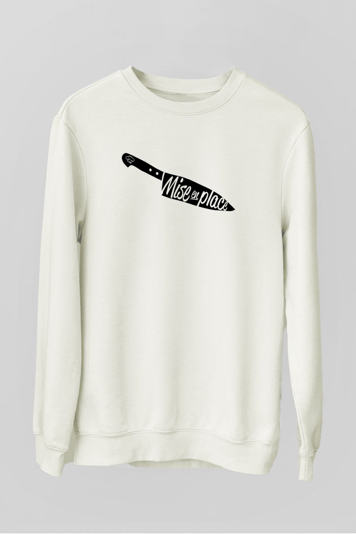 Aşçı Beyaz Unisex Sweatshirt