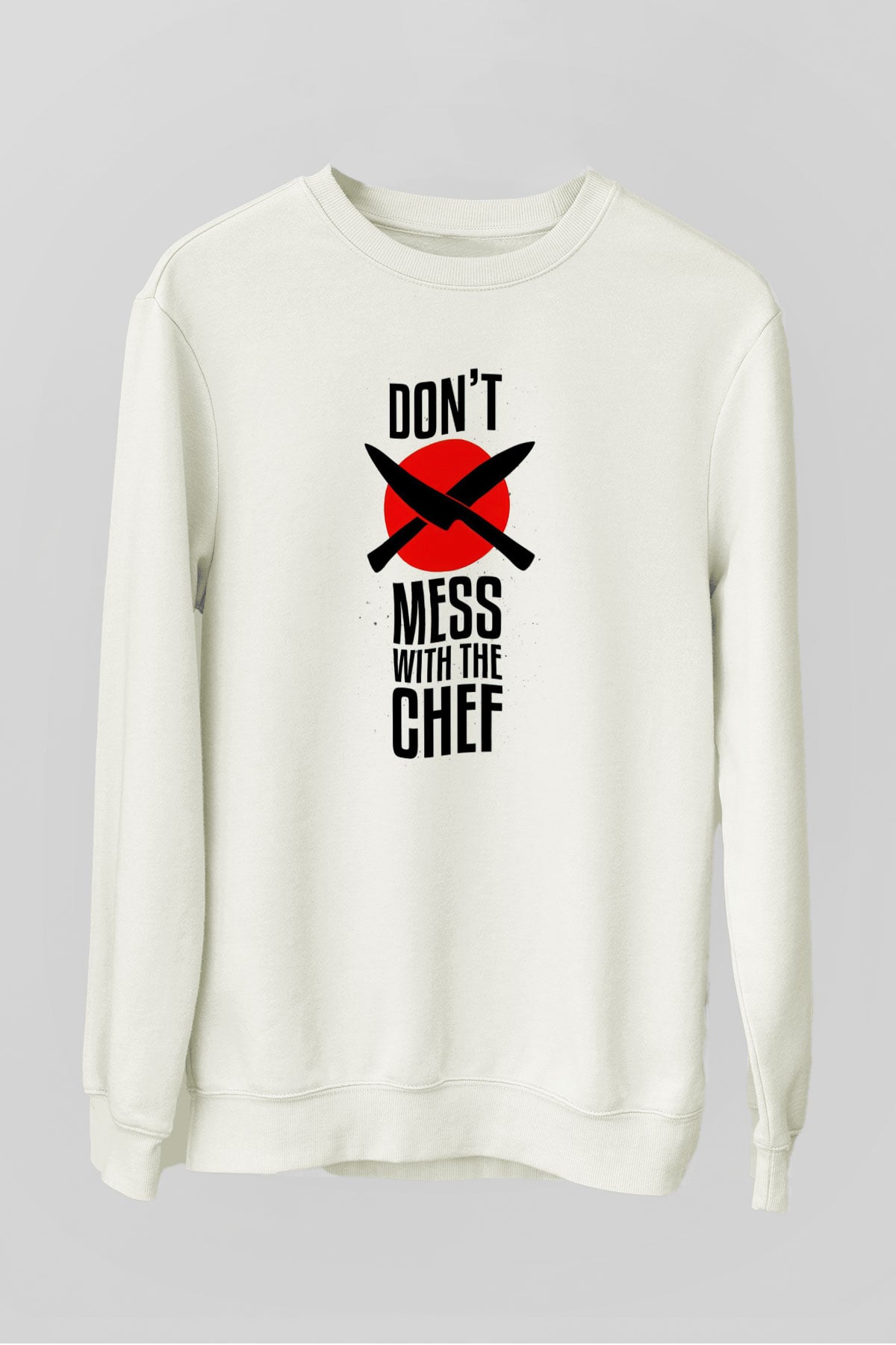 Aşçı Beyaz Unisex Sweatshirt