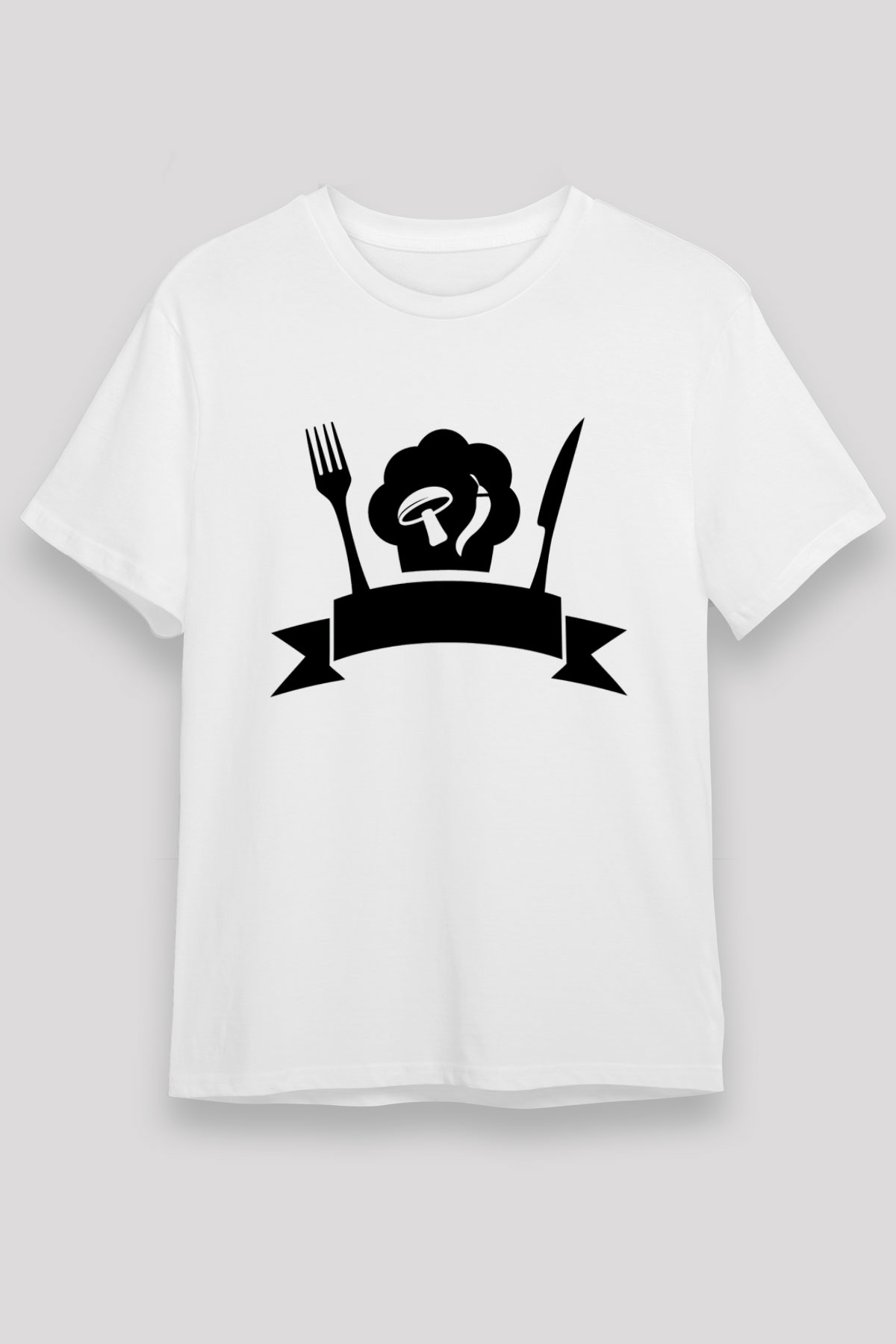 Aşçı Beyaz Unisex Tişört T-Shirt - TişörtFabrikası