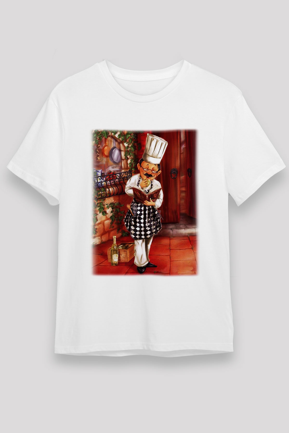 Aşçı Beyaz Unisex Tişört T-Shirt - TişörtFabrikası