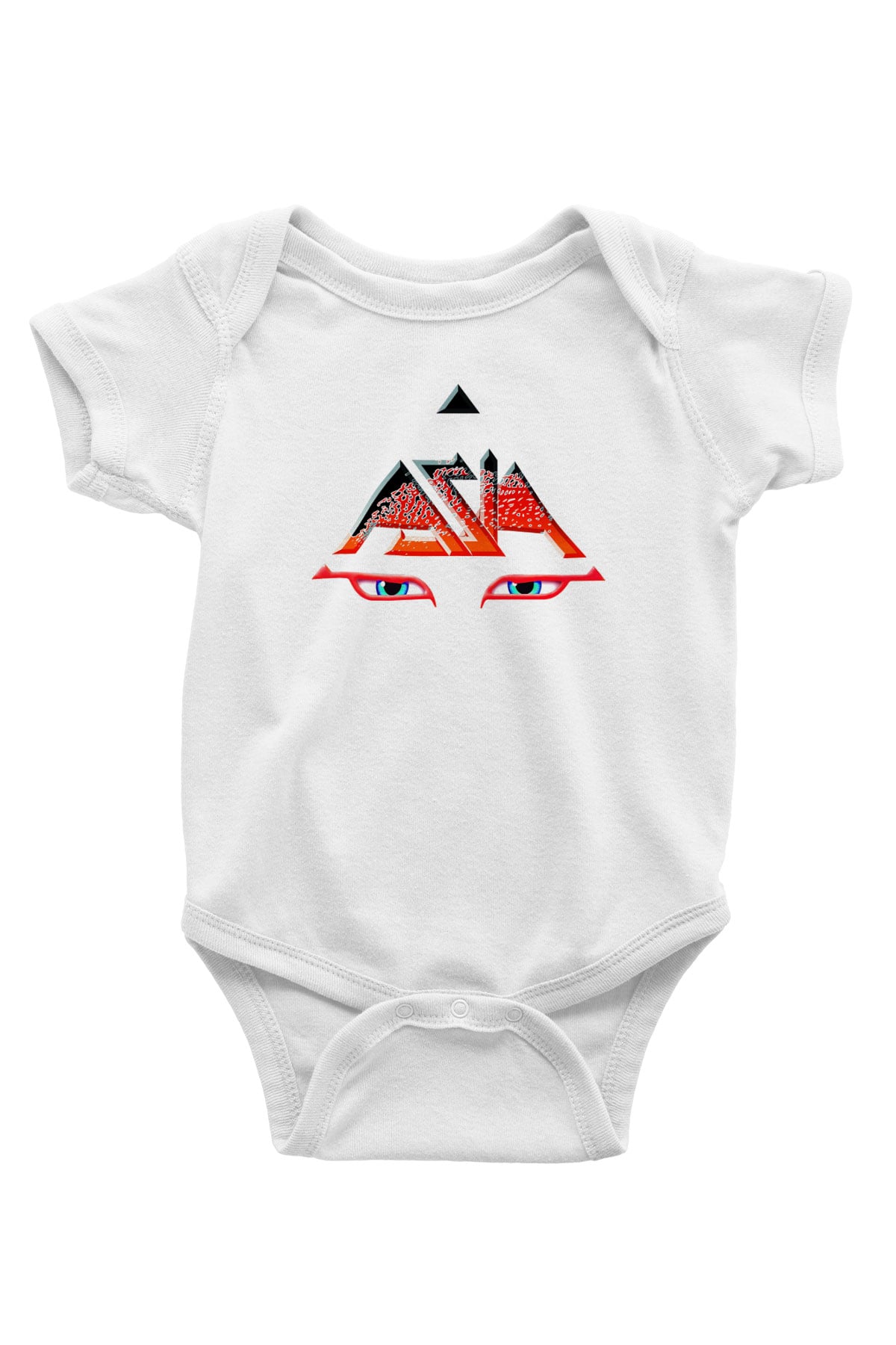 Asia Baskılı Beyaz Unisex Bebek Body - Zıbın