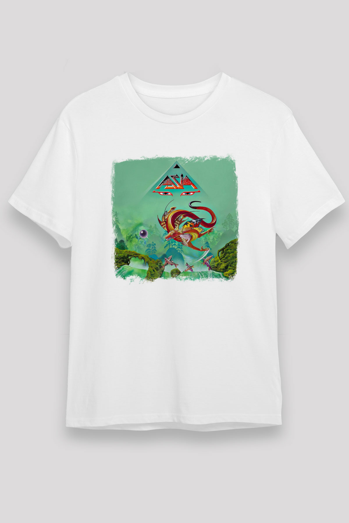 Asia Baskılı Unisex Beyaz Tişört