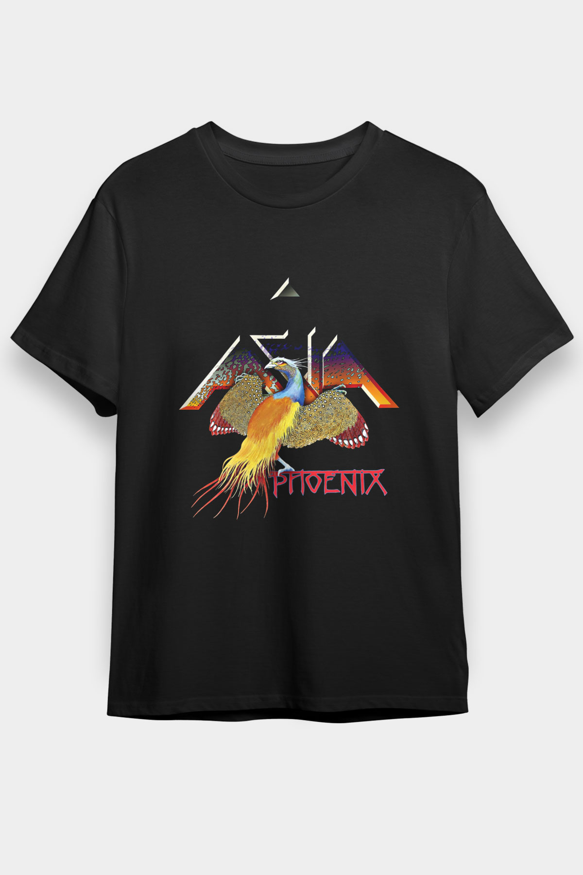 Asia Baskılı Unisex Siyah Tişört
