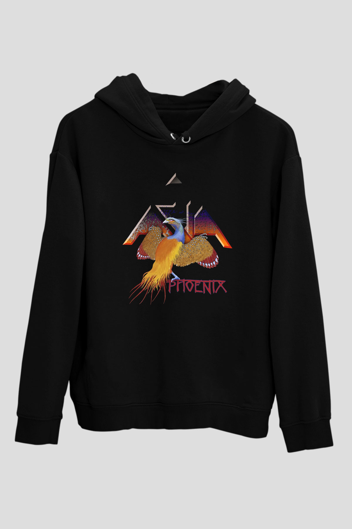 Asia Siyah Unisex Kapüşonlu Sweatshirt