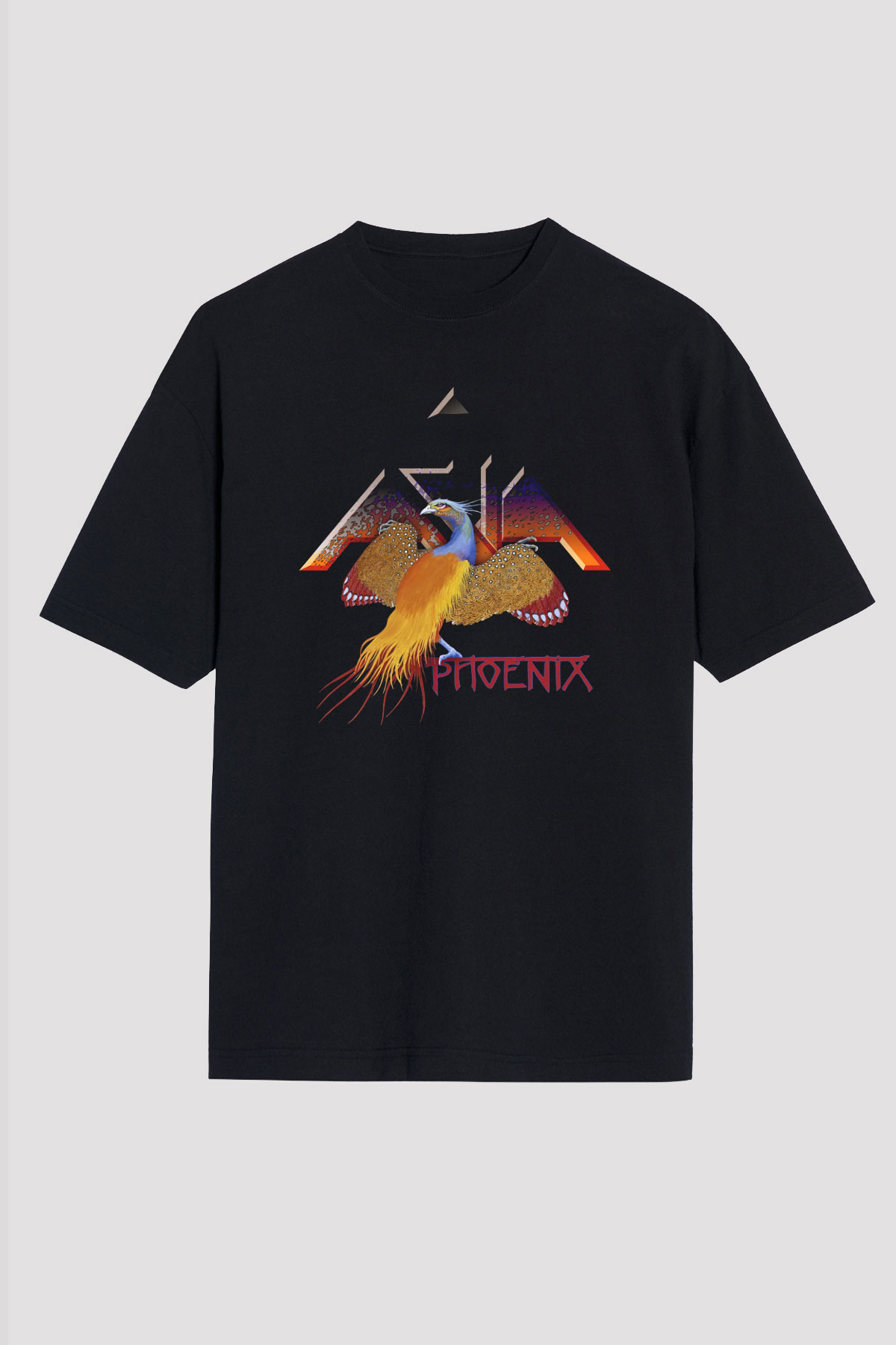 Asia Siyah Unisex Tişört T-Shirt - TişörtFabrikası