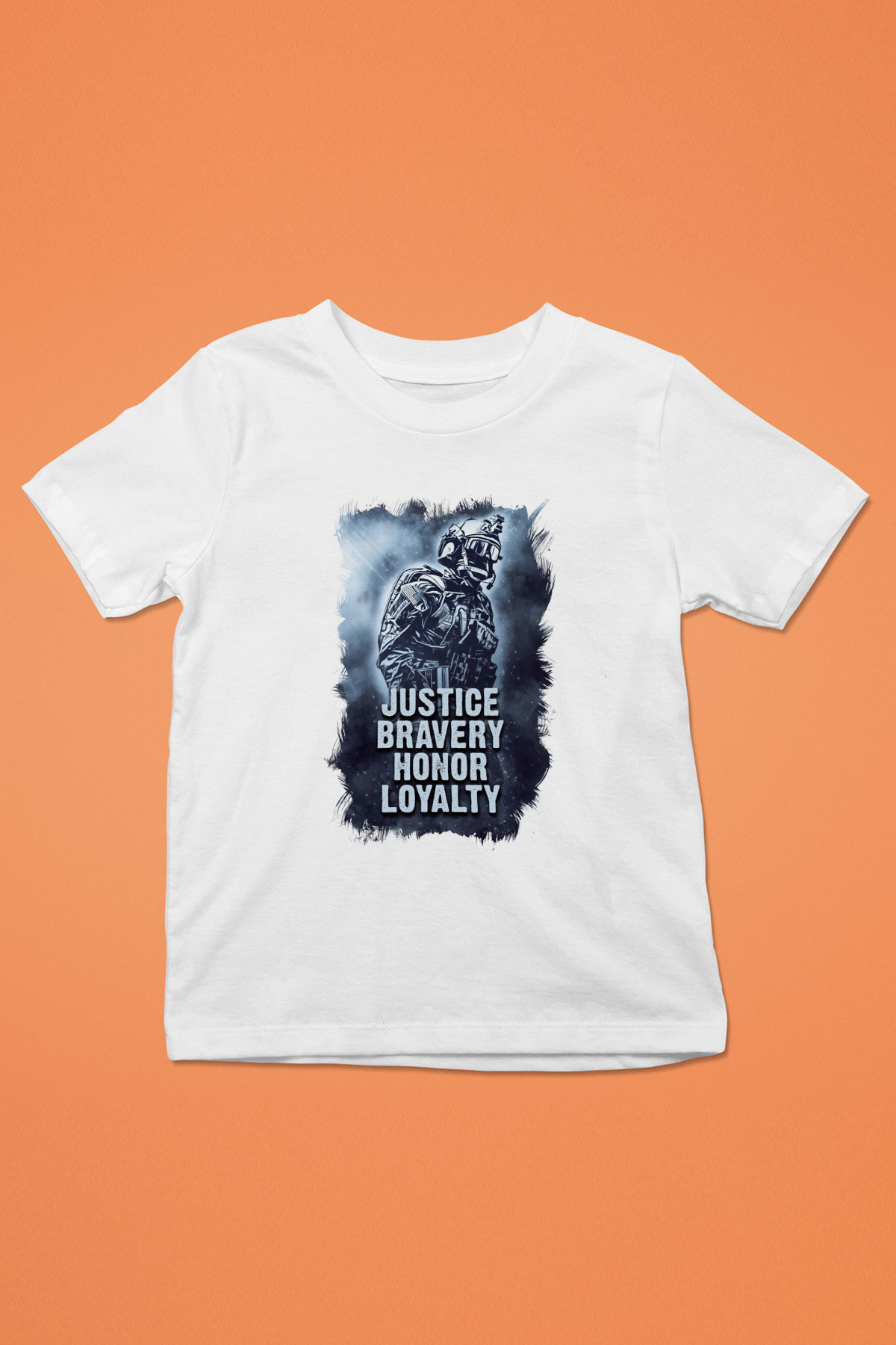 Asker Beyaz Unisex Çocuk Tişört