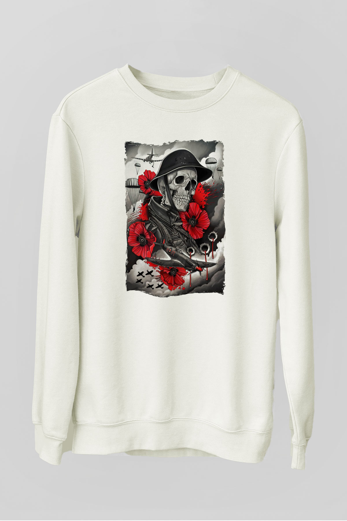 Asker Beyaz Unisex Sweatshirt