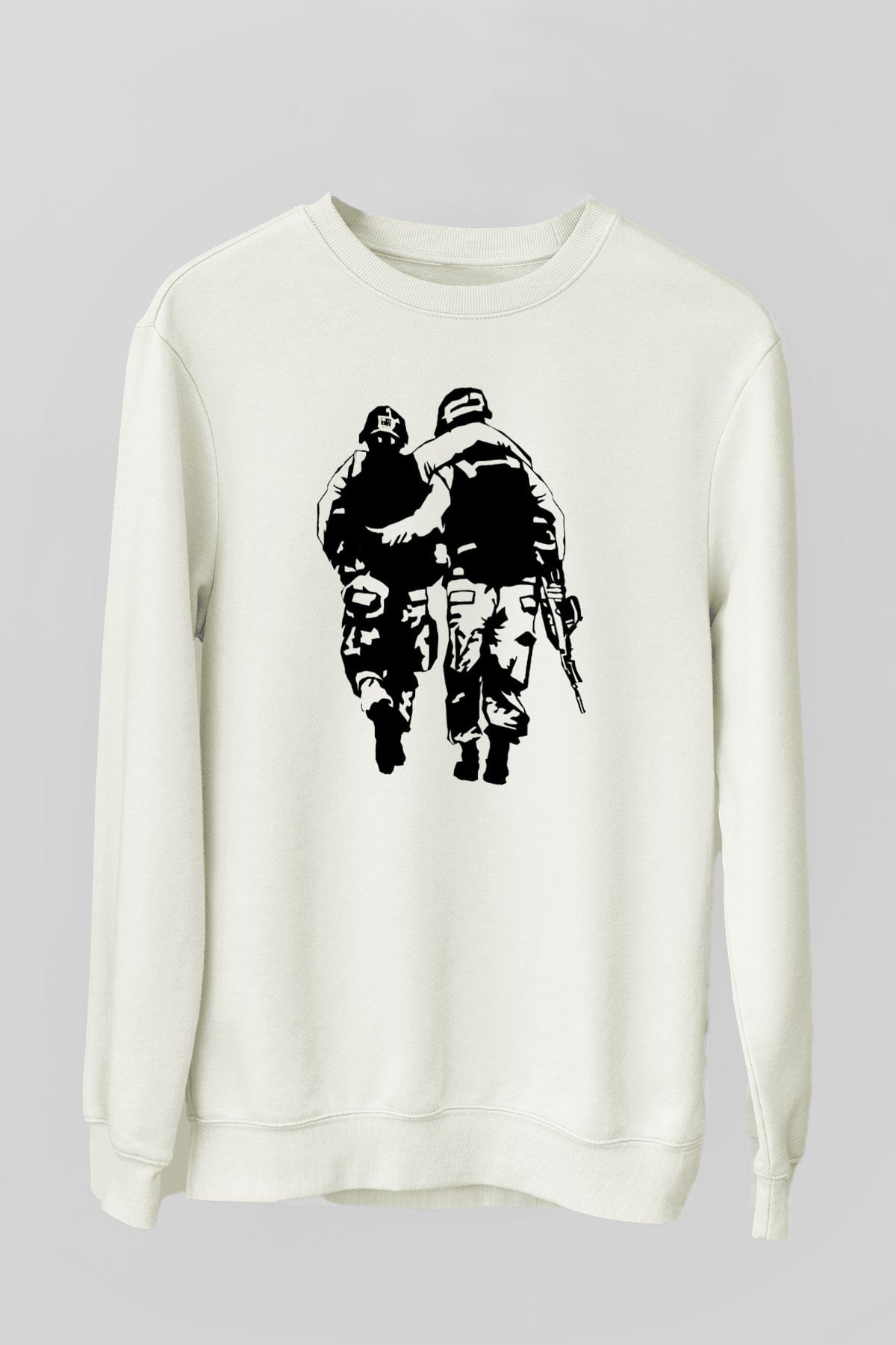 Asker Beyaz Unisex Sweatshirt