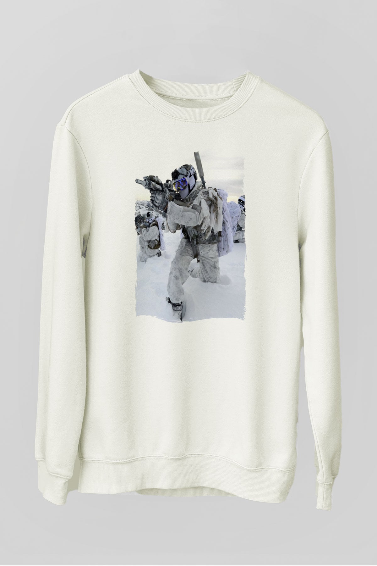 Asker Beyaz Unisex Sweatshirt