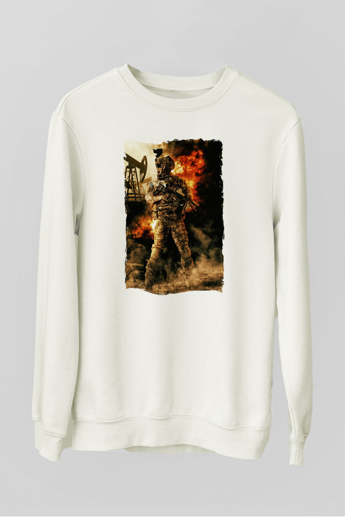 Asker Beyaz Unisex Sweatshirt