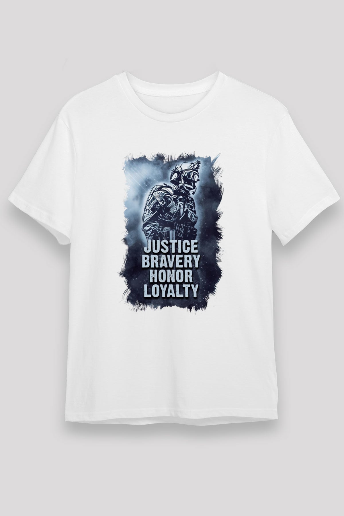 Asker Beyaz Unisex Tişört T-Shirt - TişörtFabrikası
