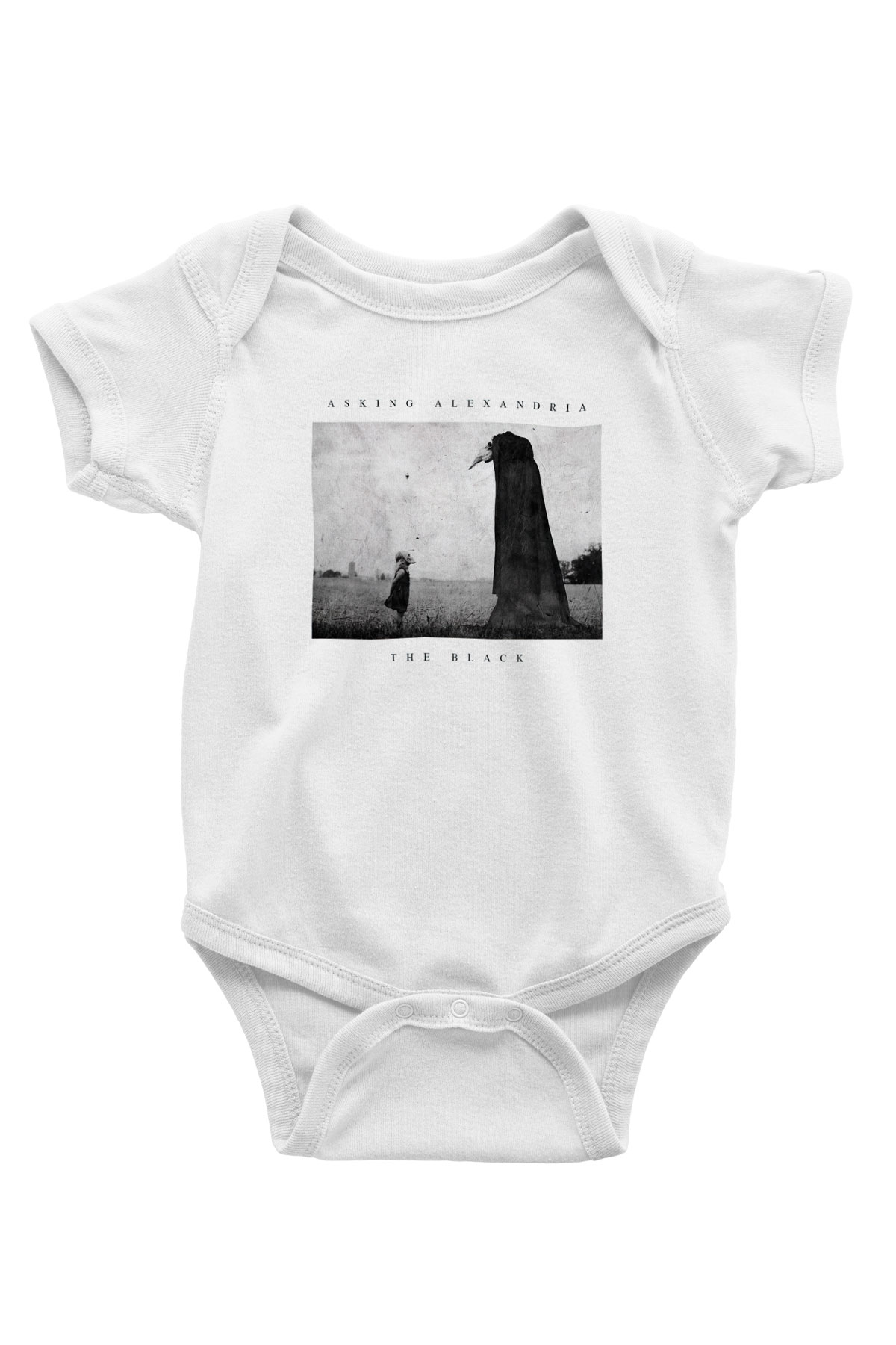 Asking Alexandria Baskılı Beyaz Unisex Bebek Body - Zıbın