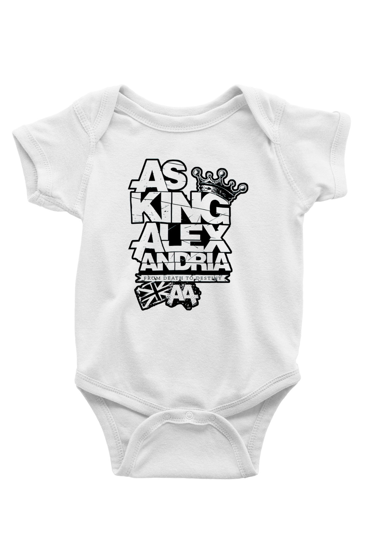 Asking Alexandria Baskılı Beyaz Unisex Bebek Body - Zıbın