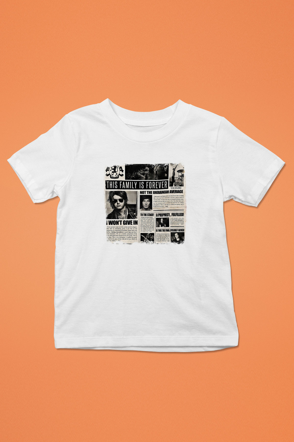 Asking Alexandria Baskılı Unisex Beyaz Çocuk Tişört