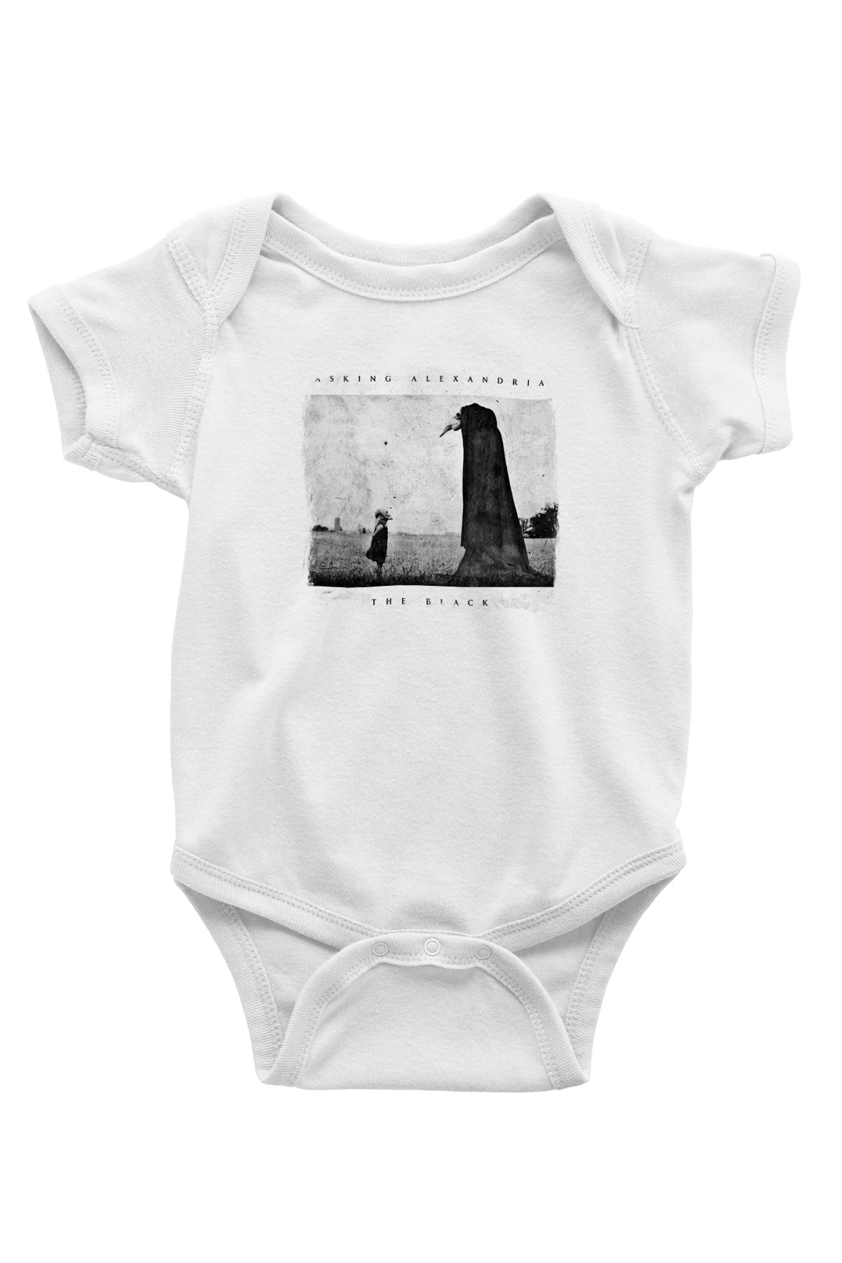 Asking Alexandria Baskılı Unisex Beyaz Bebek Body - Zıbın