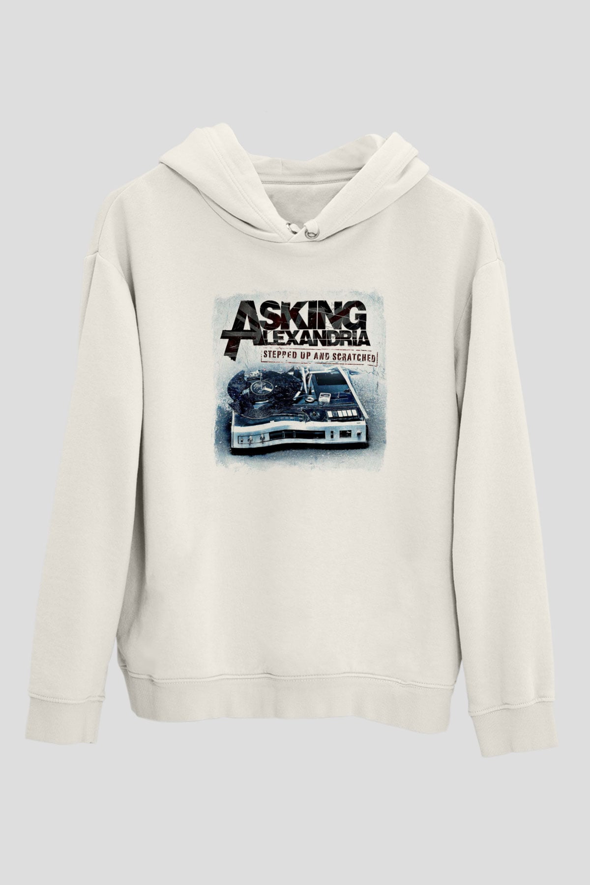 Asking Alexandria Baskılı Unisex Beyaz Hoodie