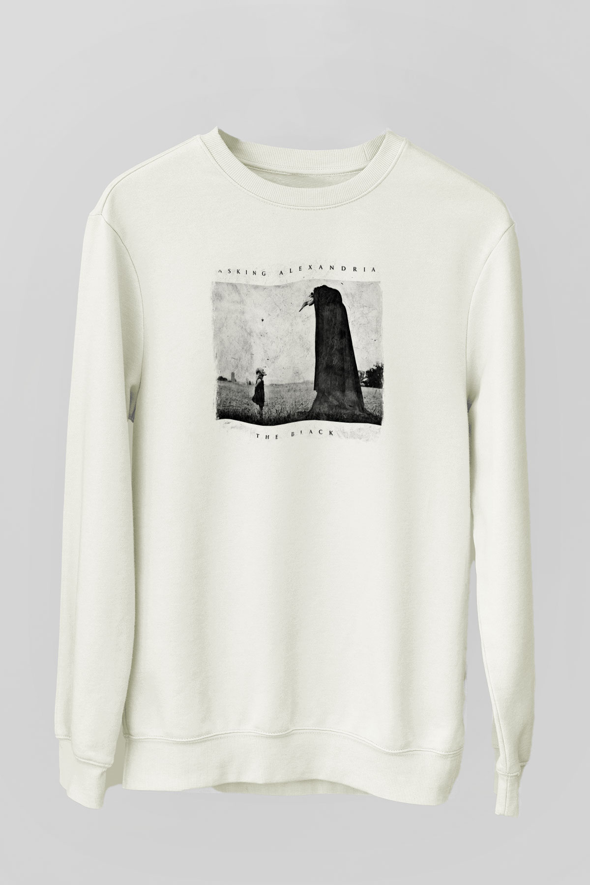 Asking Alexandria Baskılı Unisex Beyaz Sweatshirt