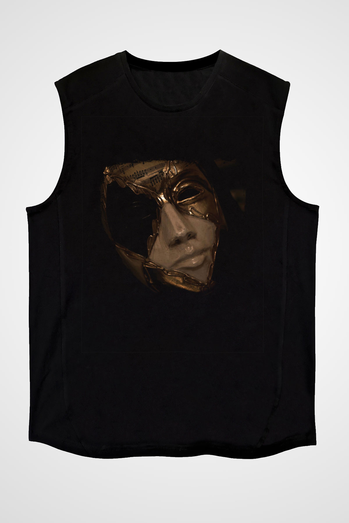 Asking Alexandria Baskılı Unisex Siyah Kolsuz Tişört