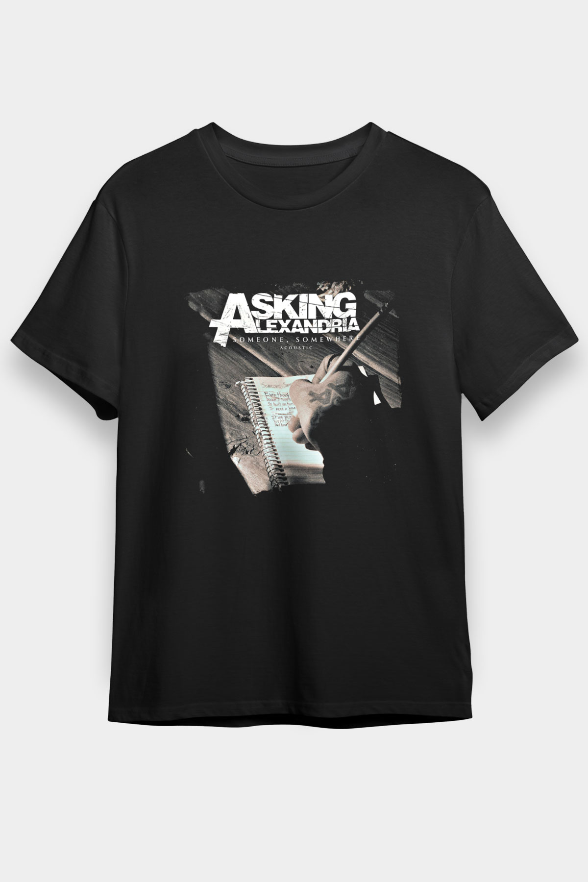 Asking Alexandria Baskılı Unisex Siyah Tişört
