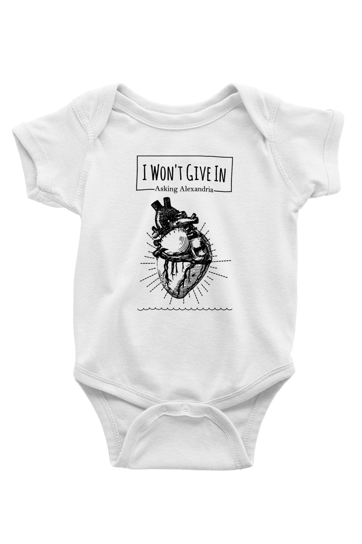 Asking Alexandria Beyaz Bebek Body - Zıbın